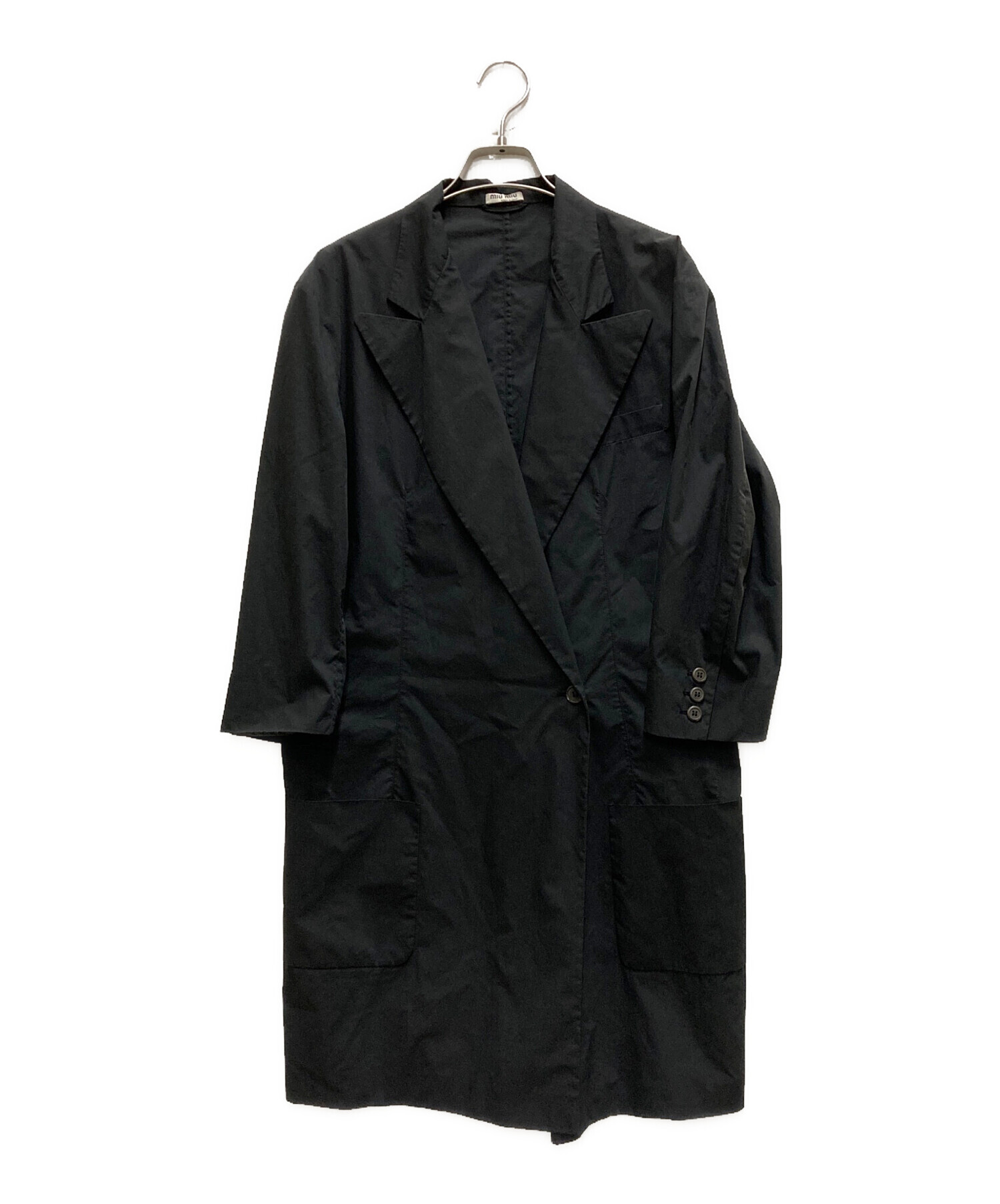 中古・古着通販】MIU MIU (ミュウミュウ) ロングジャケット ブラック