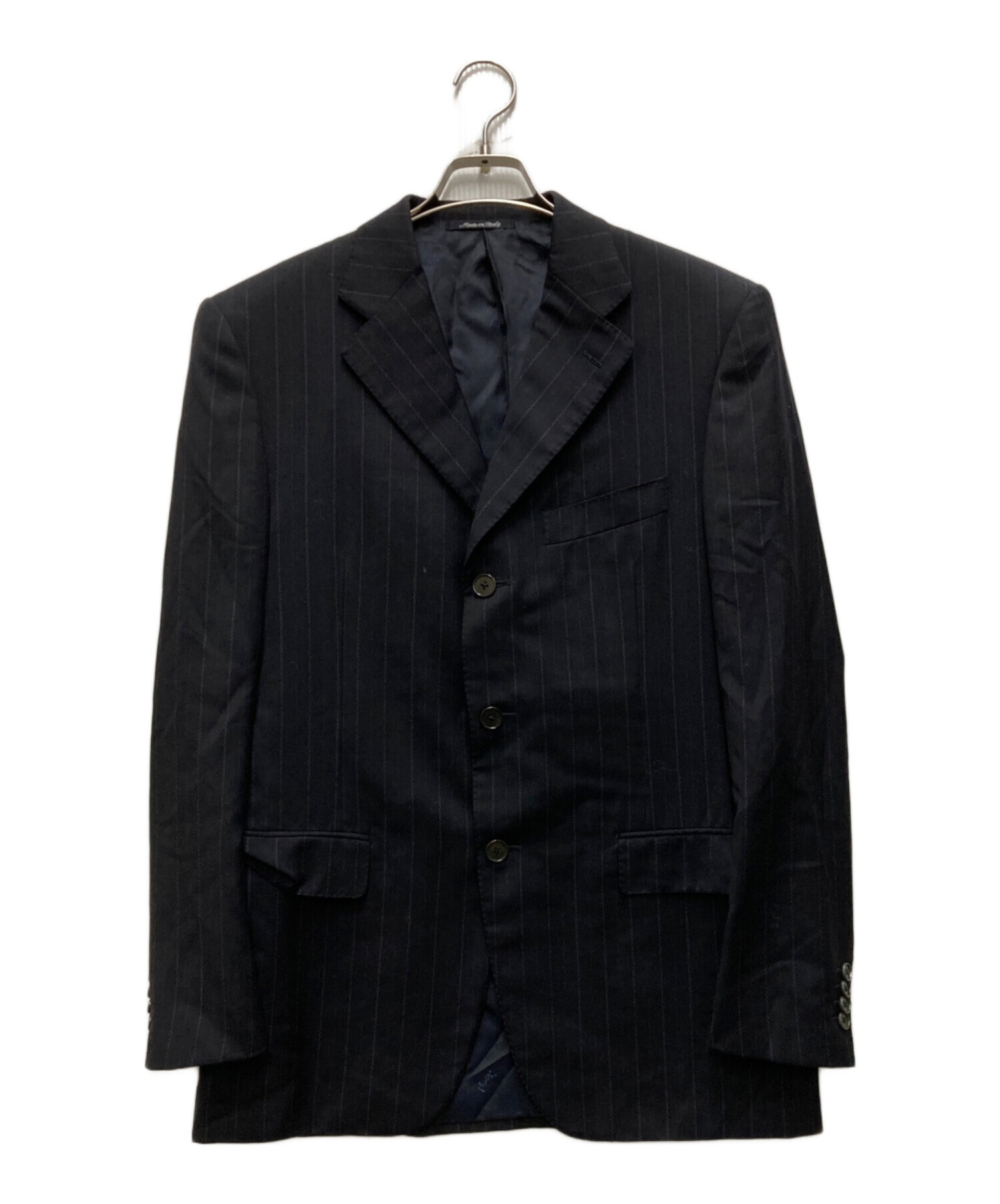 Yves Saint Laurentテーラードジャケットネイビービジネスブラック