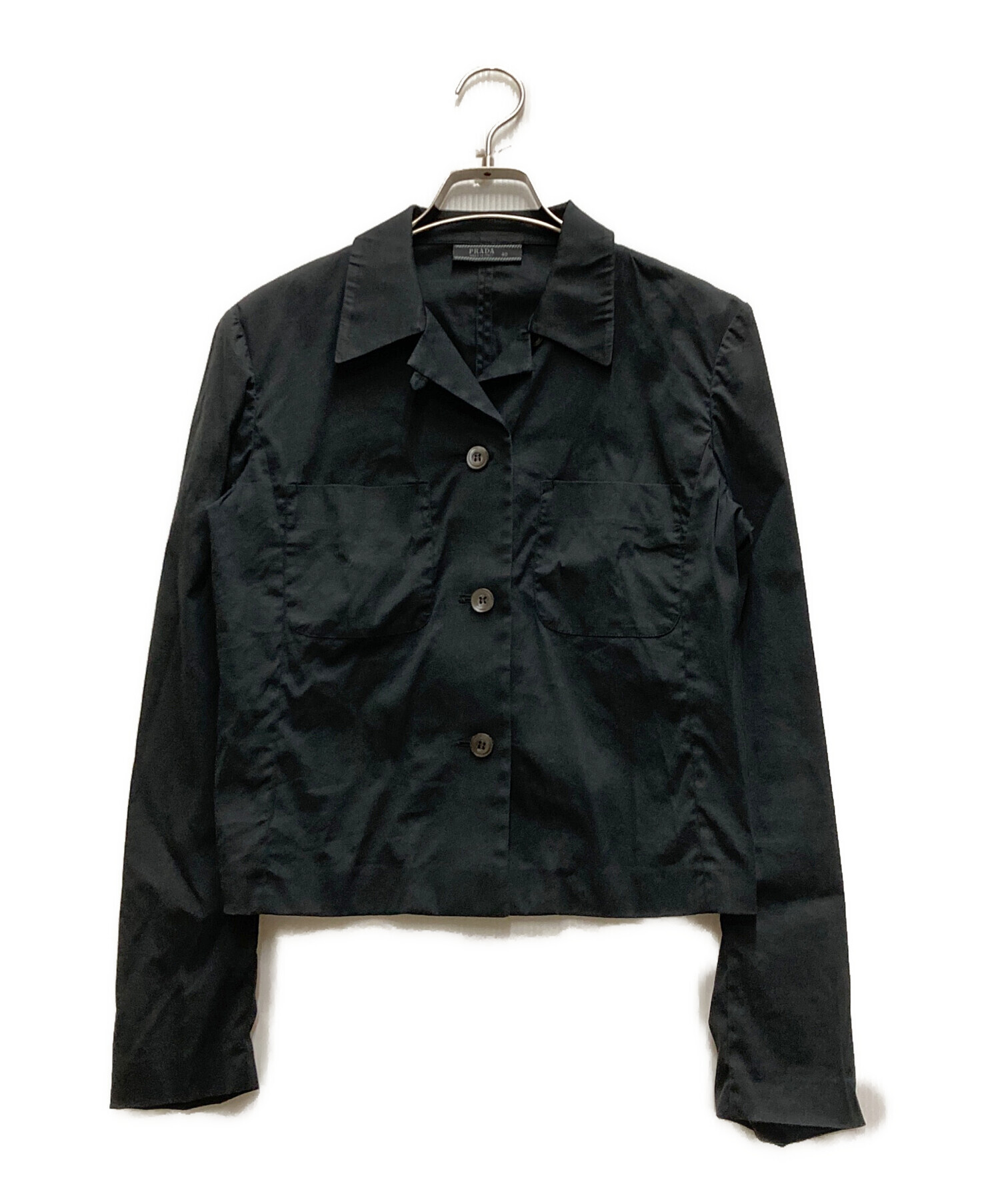 中古・古着通販】PRADA (プラダ) シャツジャケット ブラック サイズ:L 