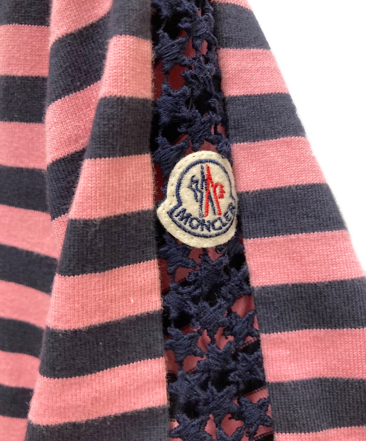 中古・古着通販】MONCLER (モンクレール) 半袖ボーダーワンピース