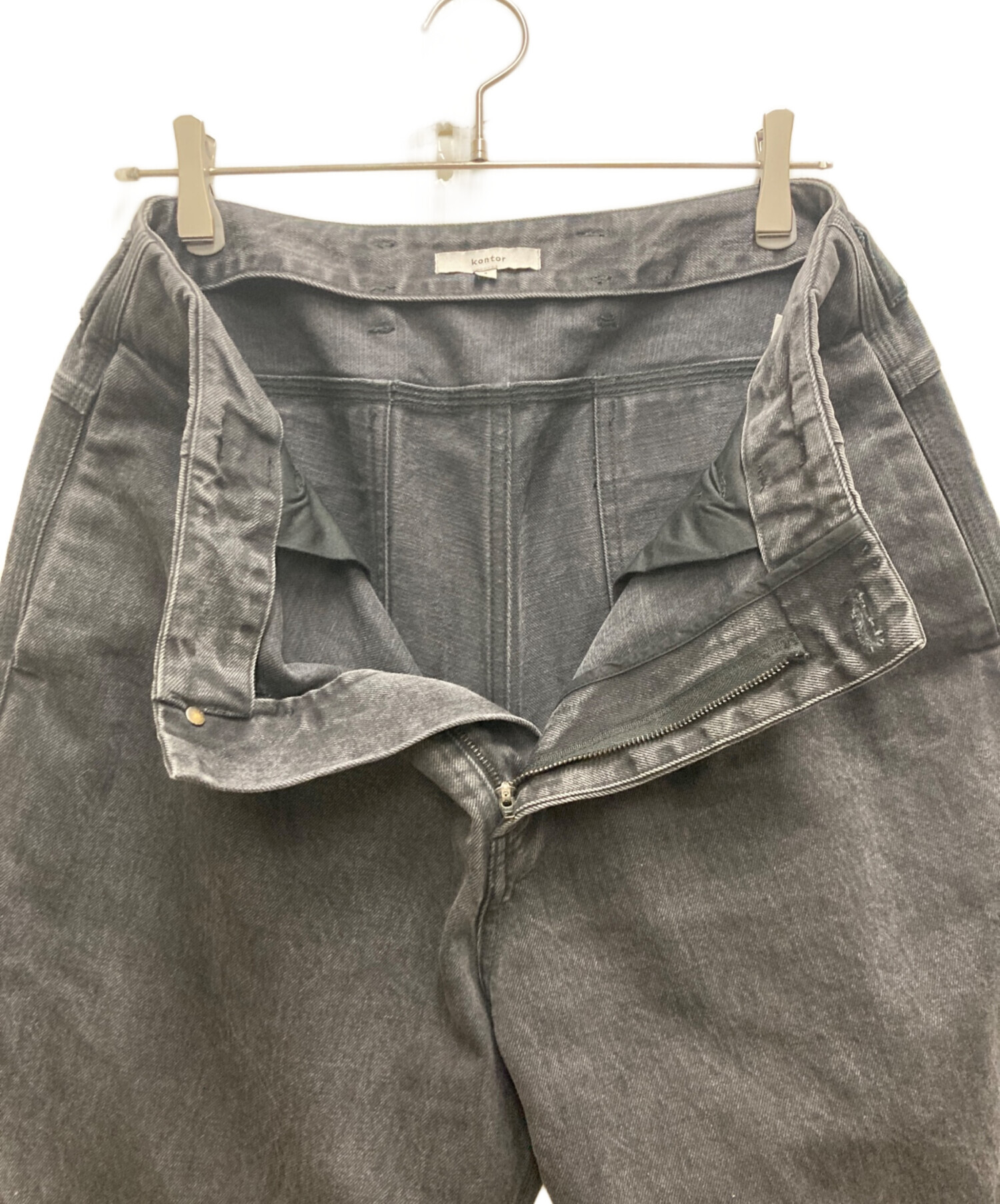 中古・古着通販】kontor (コントール) Denim Tapered Pants グレー 