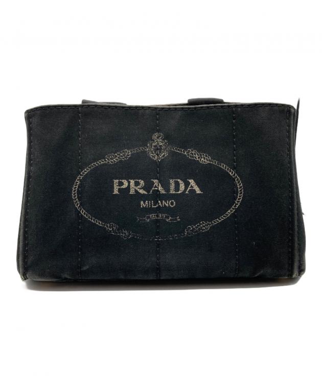 中古・古着通販】PRADA (プラダ) カナパ ハンドバッグ ブラック 