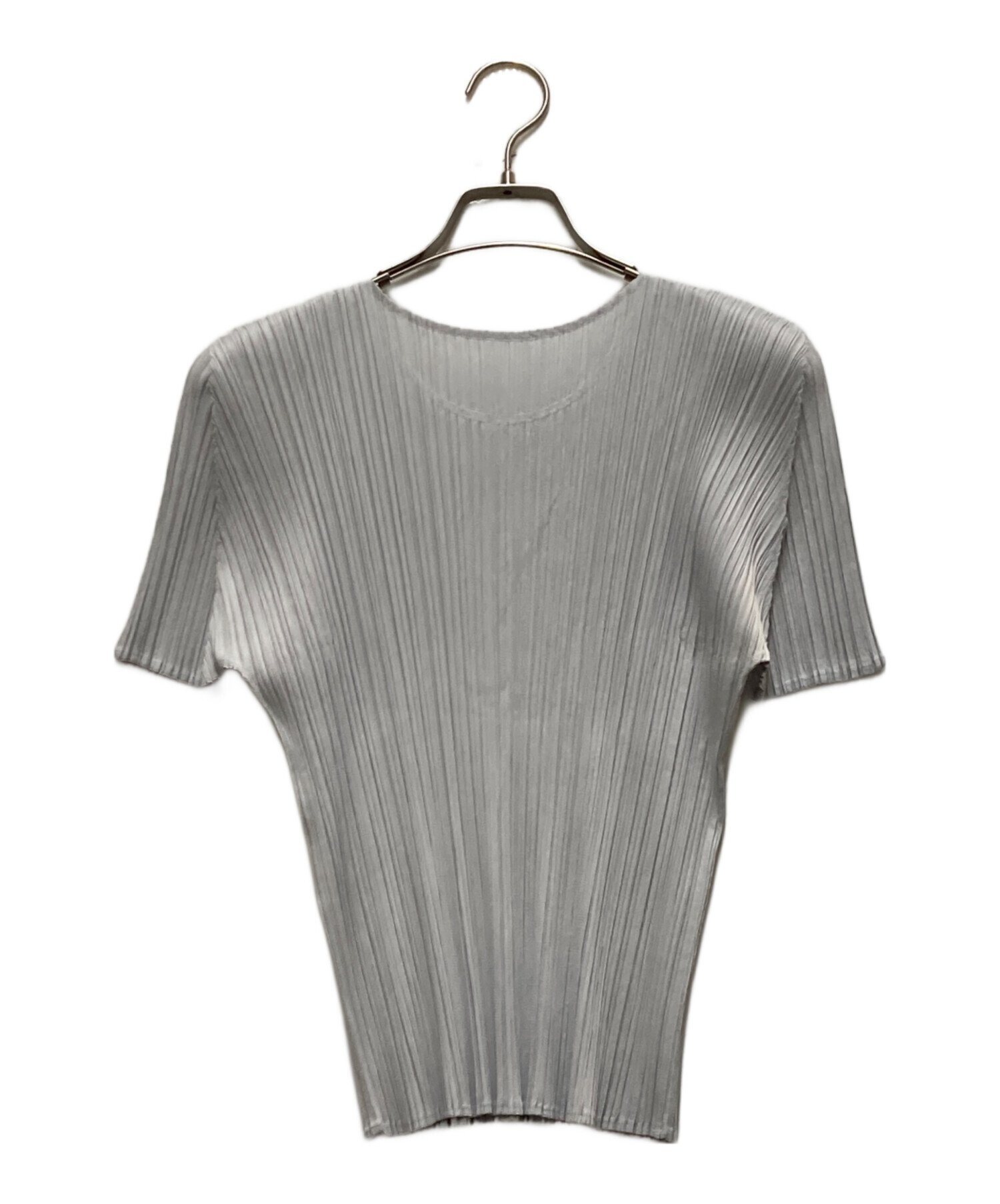 【最終価格・美品】PLEATS PLEASEプリーツプリーズ 半袖 グレー PLEATS PLEASE ISSEY MIYAKE（カットソー(半袖/袖なし)）のフリマ