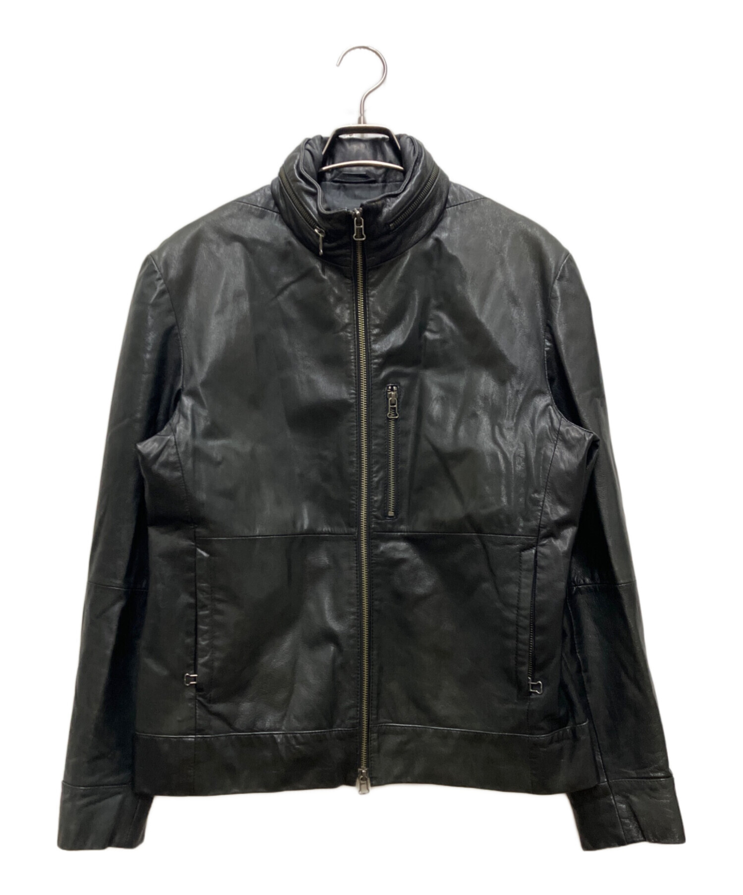 モルガン・オム☆レザージャケット 中古・古着通販】MORGAN HOMME (モルガンオム) ダブルジップレザー