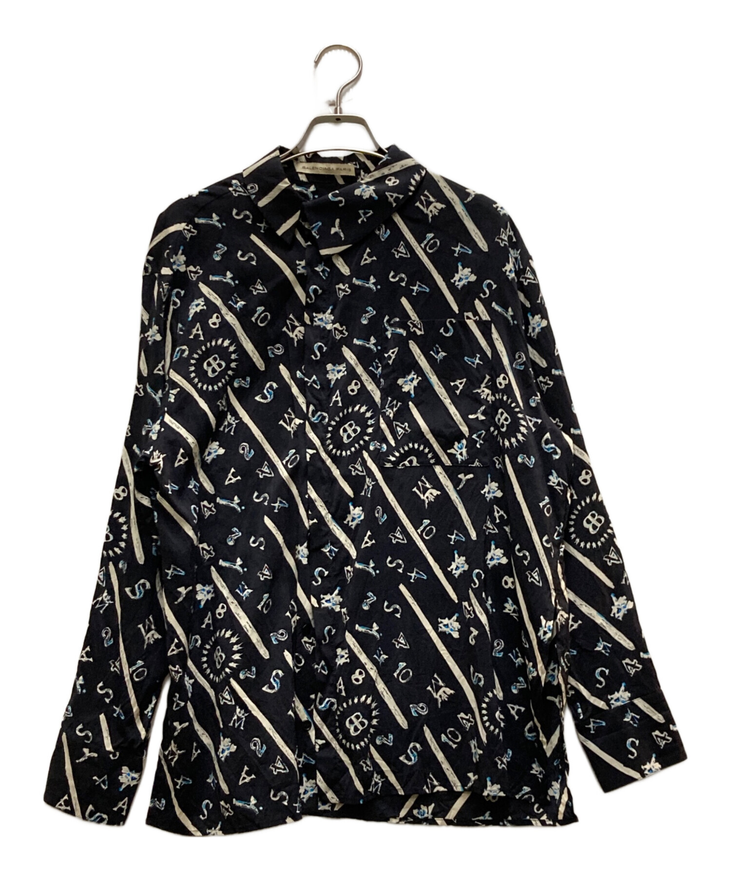 中古・古着通販】BALENCIAGA (バレンシアガ) シルク混総柄シャツ