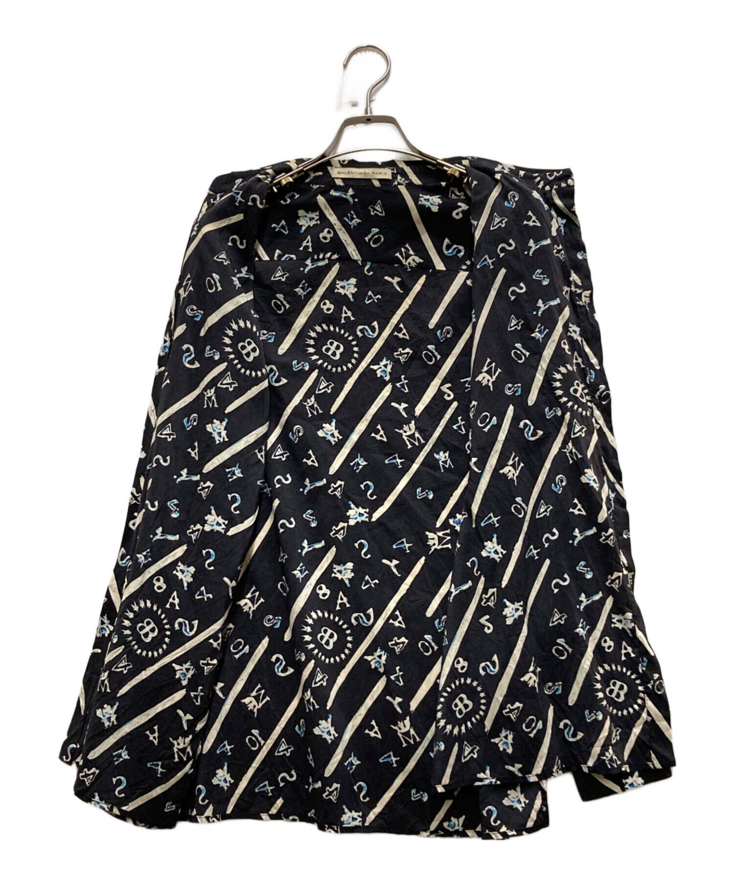 中古・古着通販】BALENCIAGA (バレンシアガ) シルク混総柄シャツ