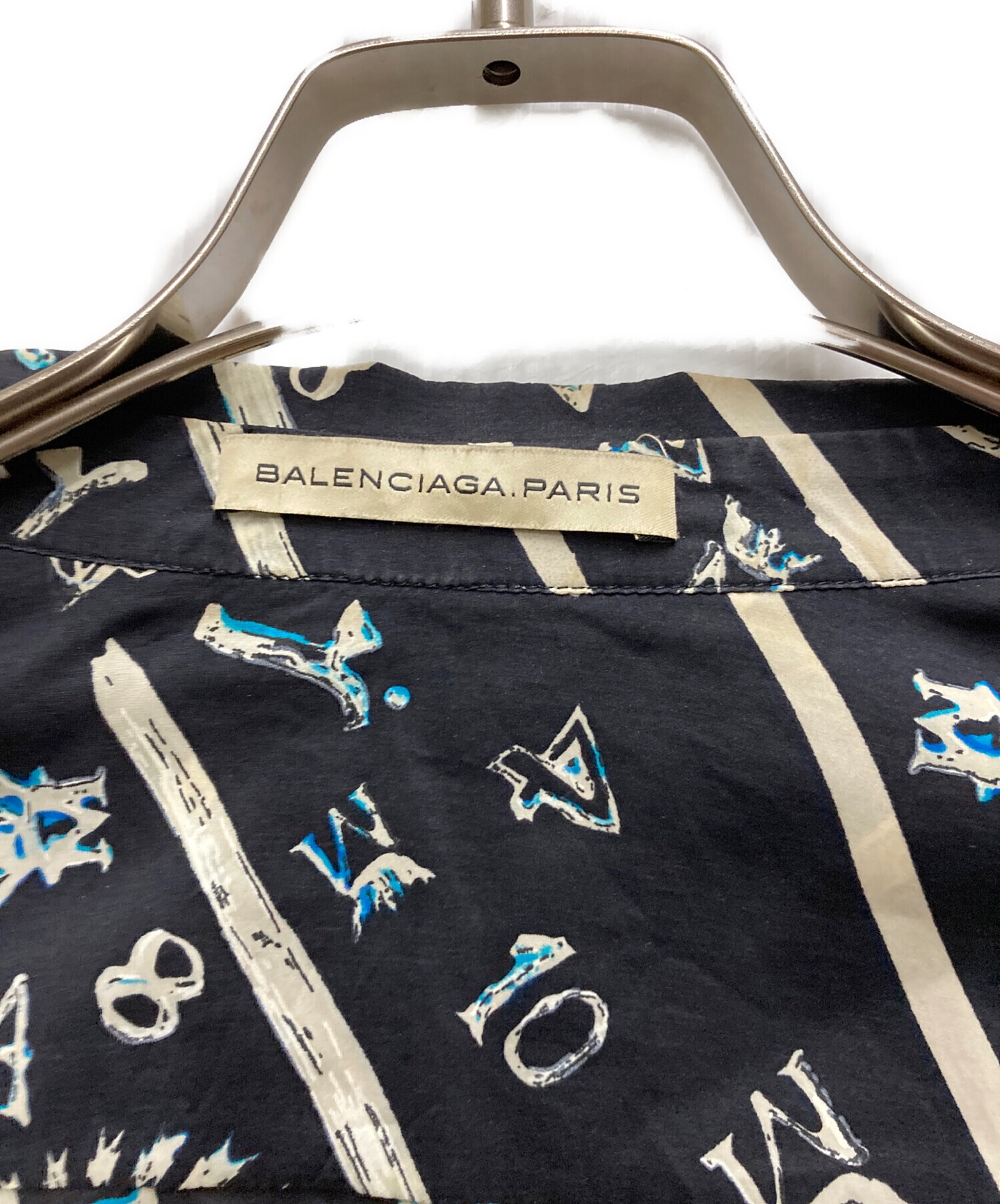 中古・古着通販】BALENCIAGA (バレンシアガ) シルク混総柄シャツ