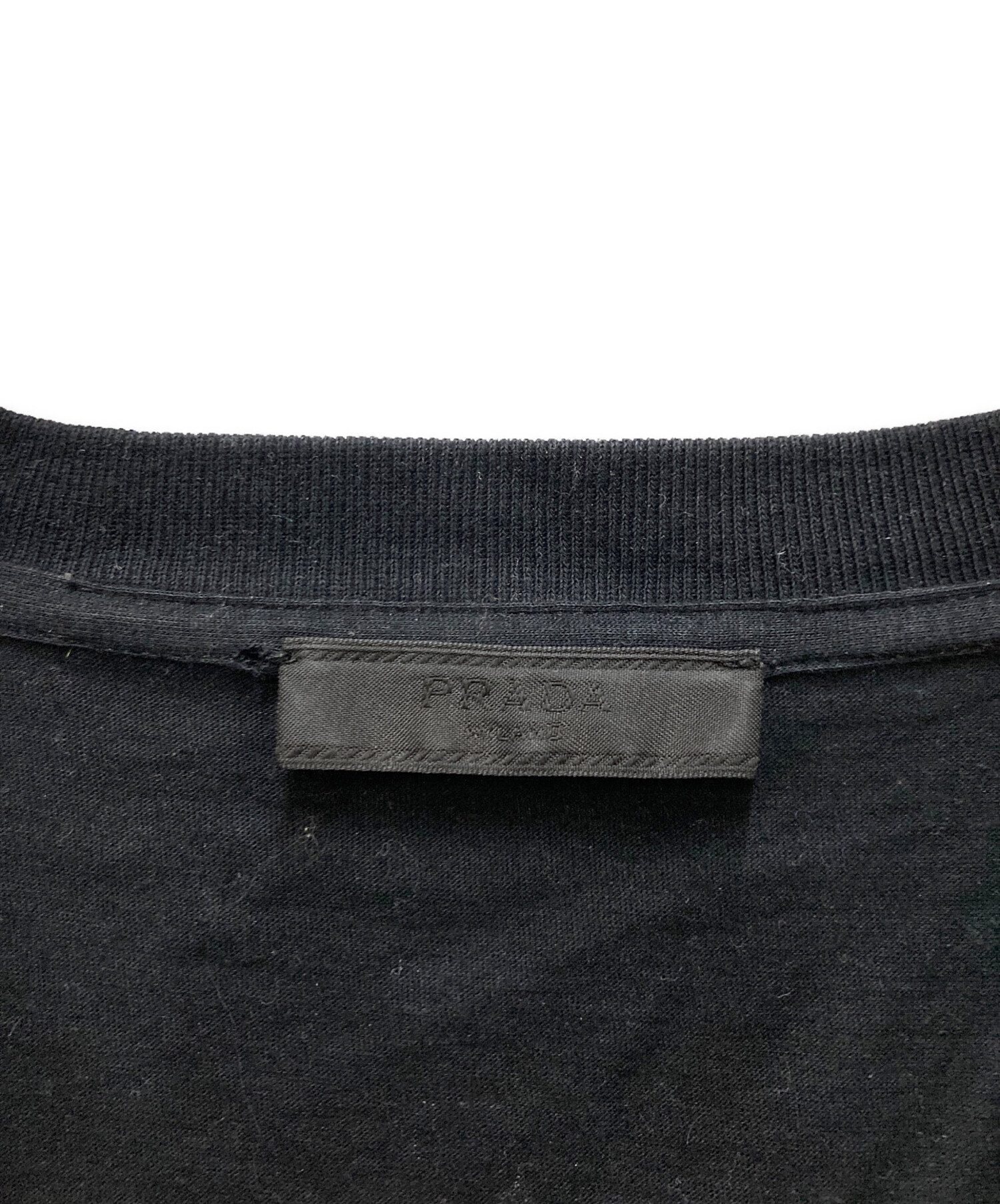 中古・古着通販】PRADA (プラダ) レーダー柄 ナイロンTシャツ ブラック