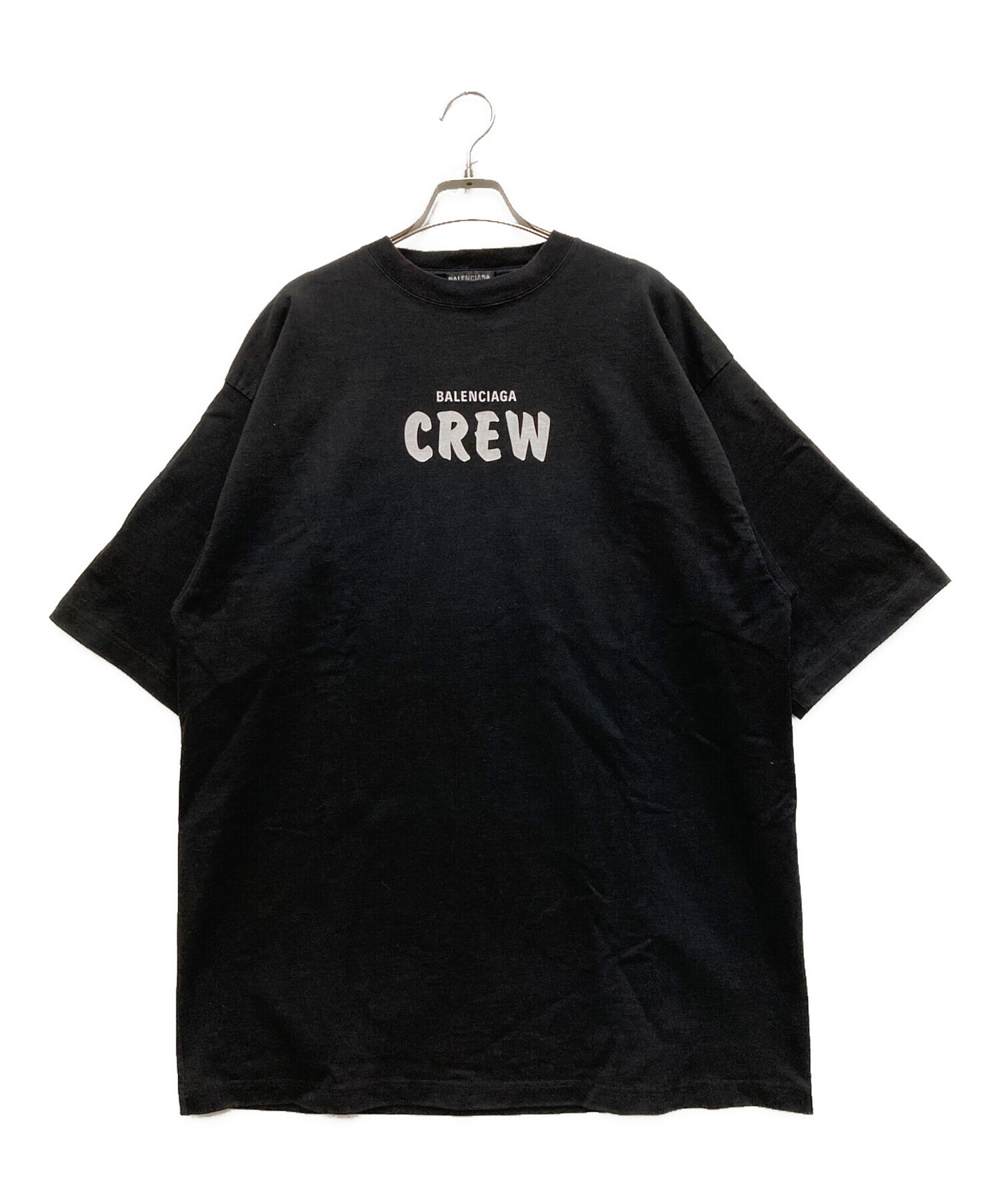 Drawn Hand Balenciaga Tシャツ ブラック CREW BALENCIAGA Balenciaga 'Black Fit Large T-Shirt トップス