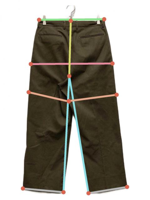 中古・古着通販】NEAT (ニート) 2タックパンツ オリーブ サイズ:46