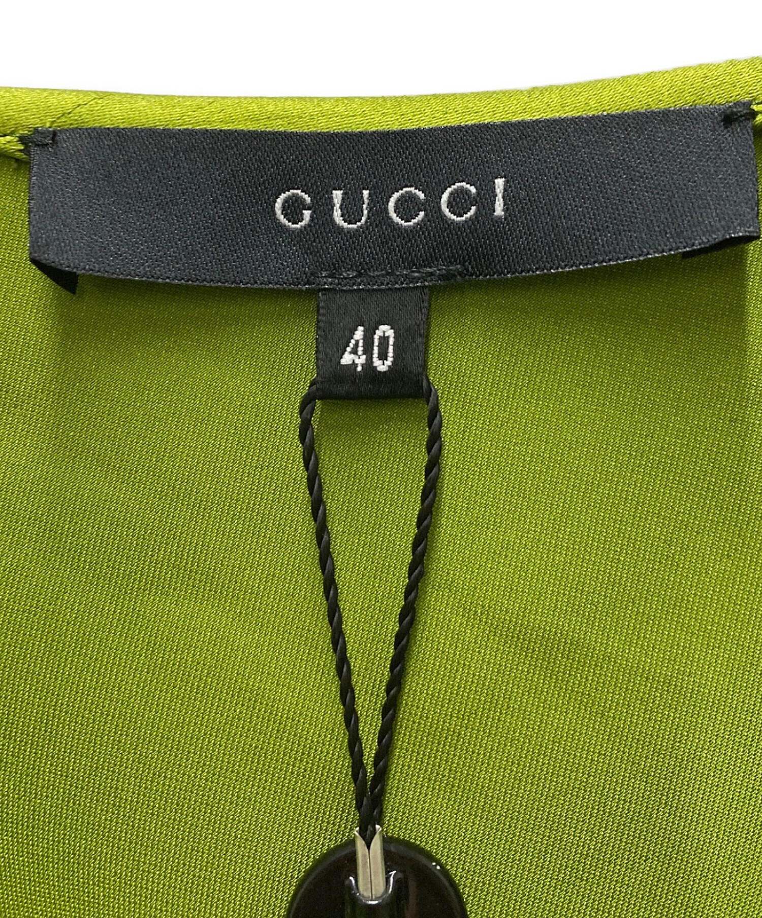 中古・古着通販】GUCCI (グッチ) シルクサテンフレアスカート グリーン