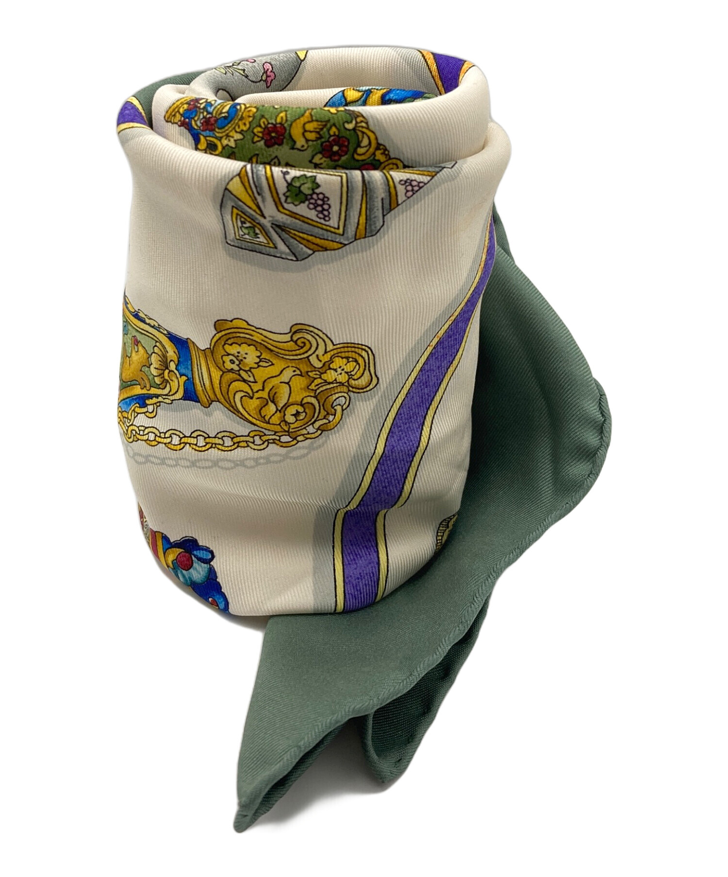 新品HERMES 香水瓶デザイン シルクスカーフ 中古・古着通販】HERMES (エルメス) 香水瓶柄シルクスカーフ｜ブランド