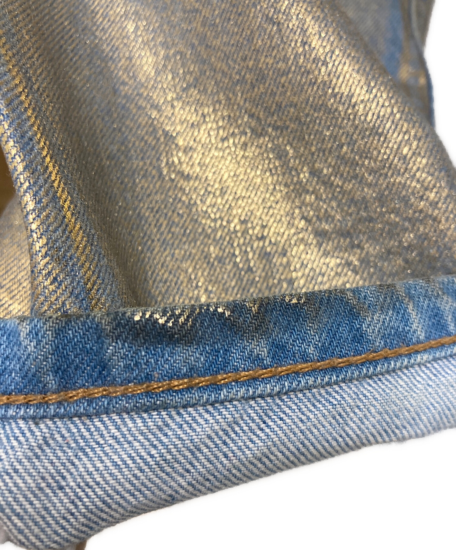 GANNI デニムsize25W32L未使用品 中古・古着通販】GANNI (ガニー) STARY ラメデニムパンツ ブルー