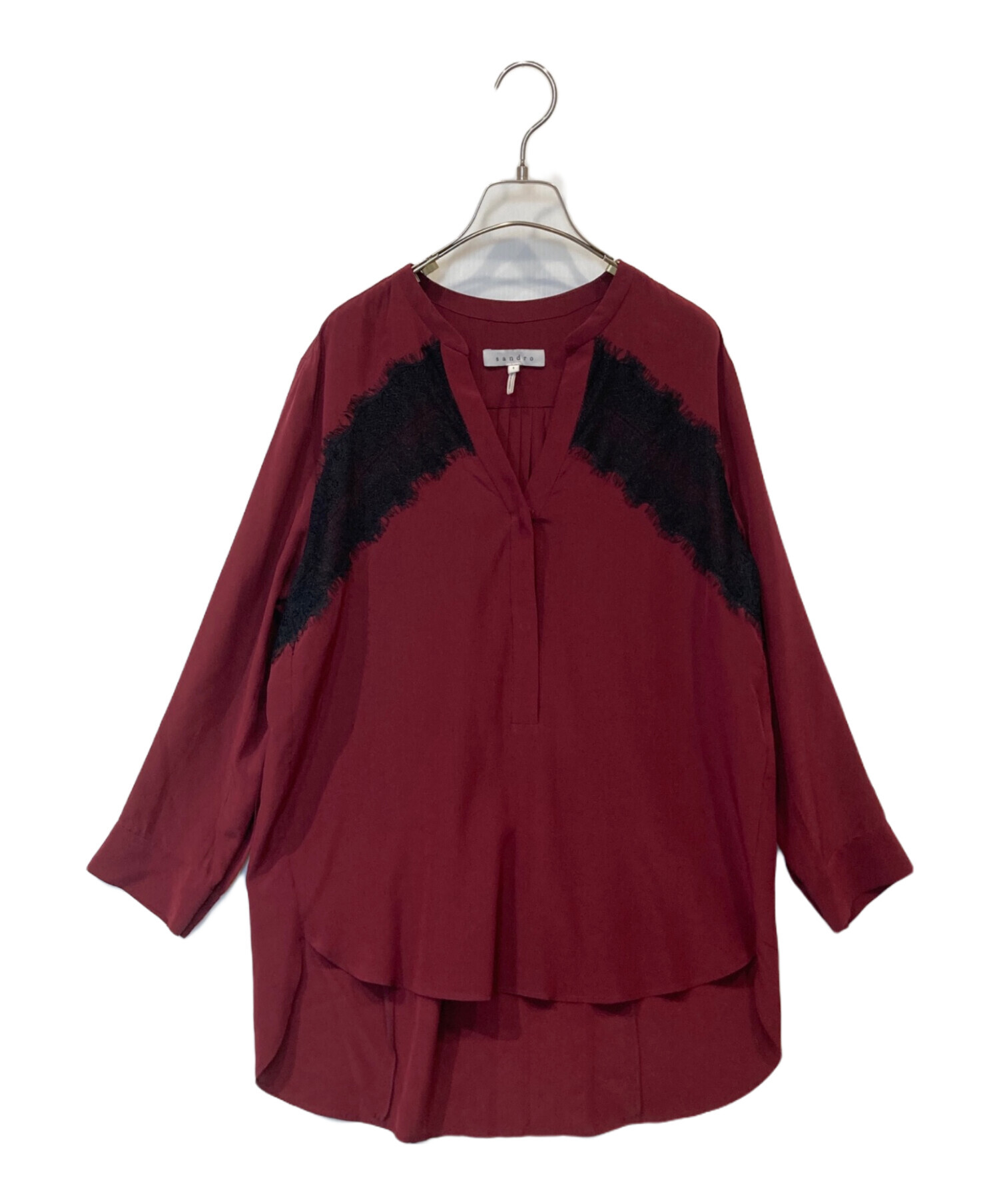 中古・古着通販】Sandro (サンドロ) シルクシャツ レッド サイズ:1 
