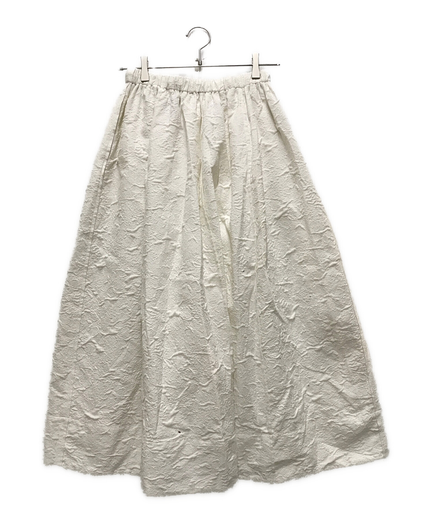 エブール ebure　ジャガード織りスカート 中古・古着通販】EBURE (エブール) コットンフラワージャガード