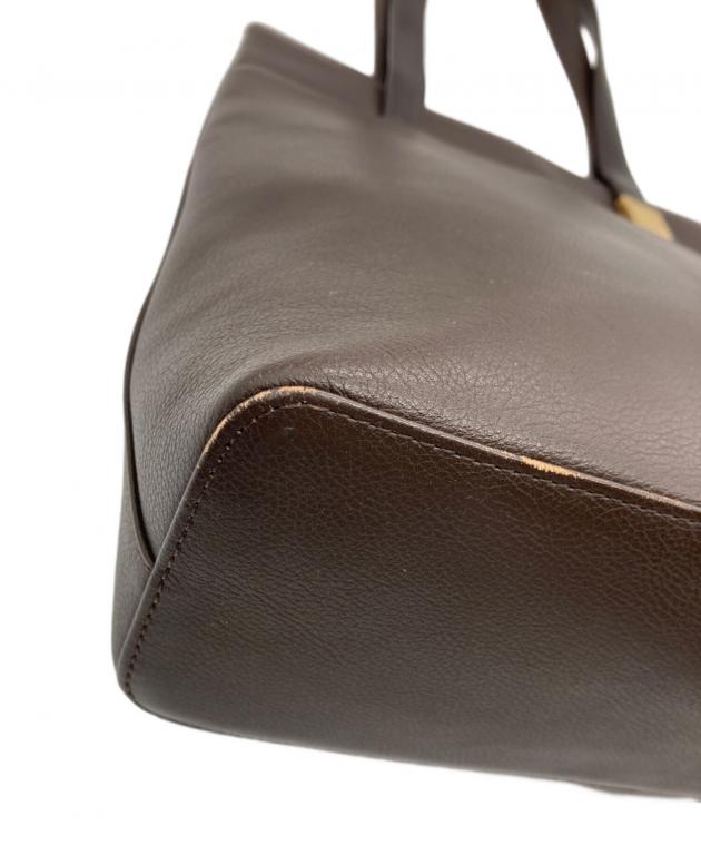 中古・古着通販】BURBERRY (バーバリー) レザートートバッグ ブラウン