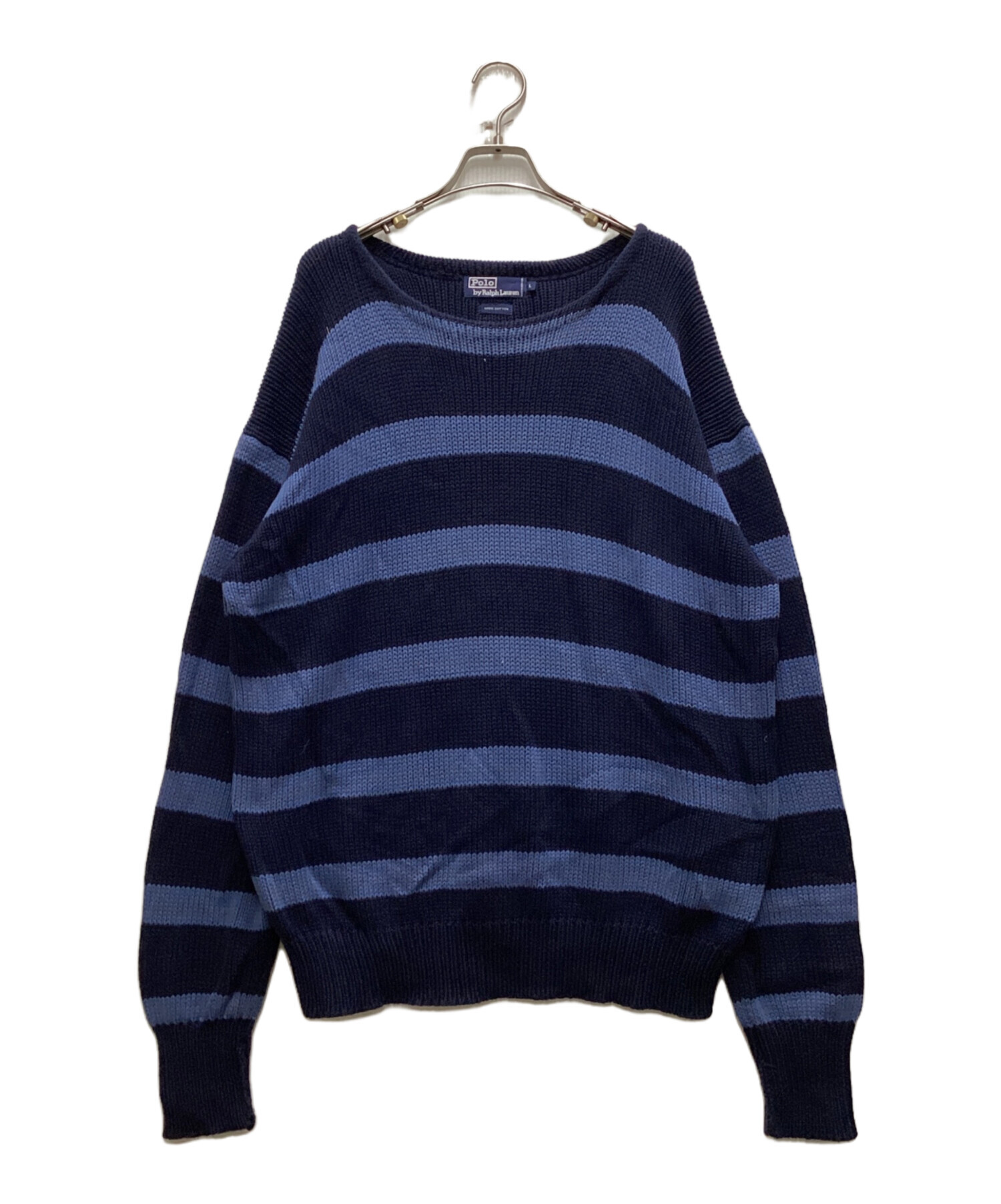 90s poloラルフローレン クッキーパッチ ニット セーター￼￼ ボーダー 中古・古着通販】POLO RALPH LAUREN (ポロ・ラルフローレン) 90`s