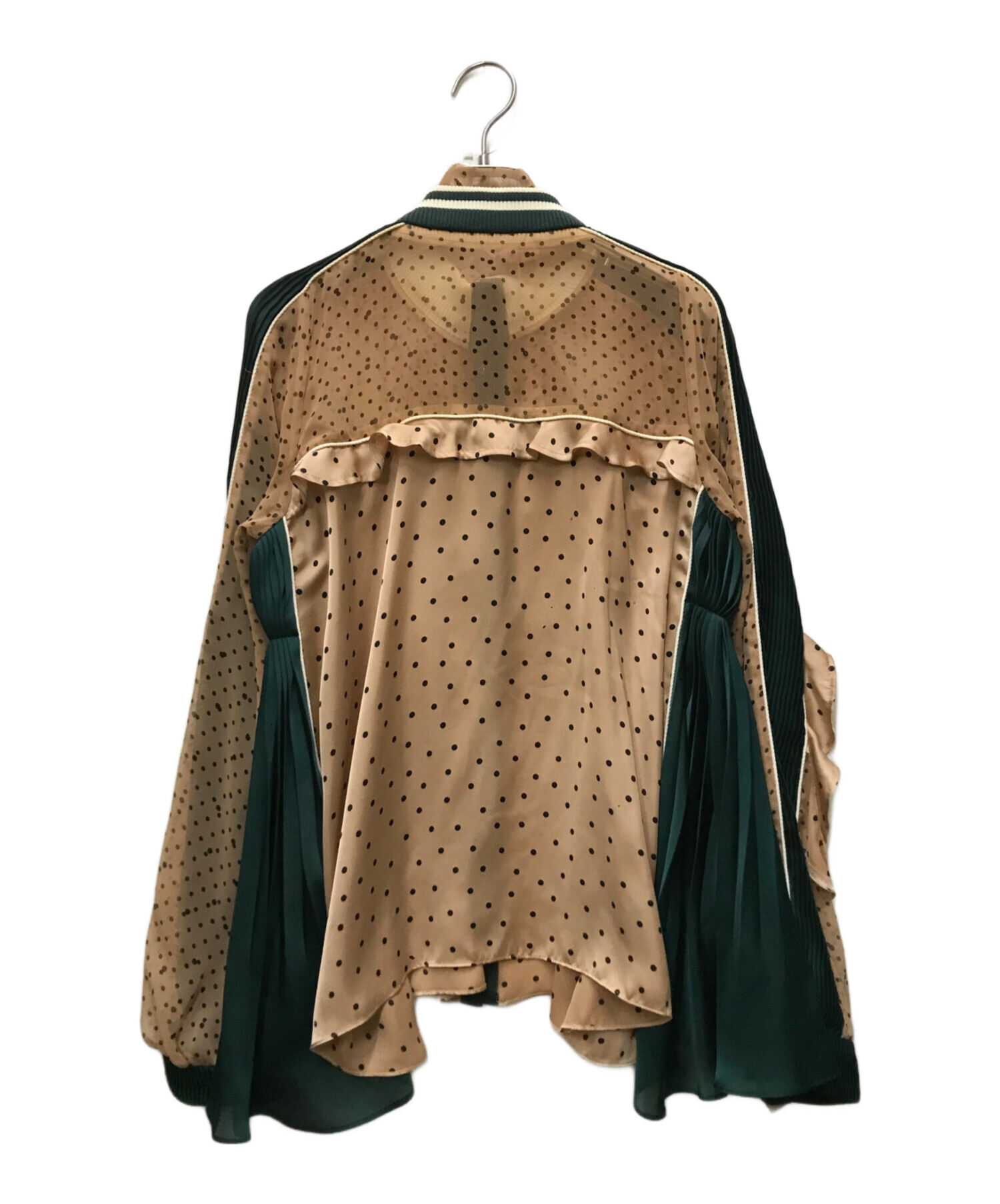 カ*ン様 sacai プリーツブラウス 中古・古着通販】sacai (サカイ) シフォンドットプリーツブラウス