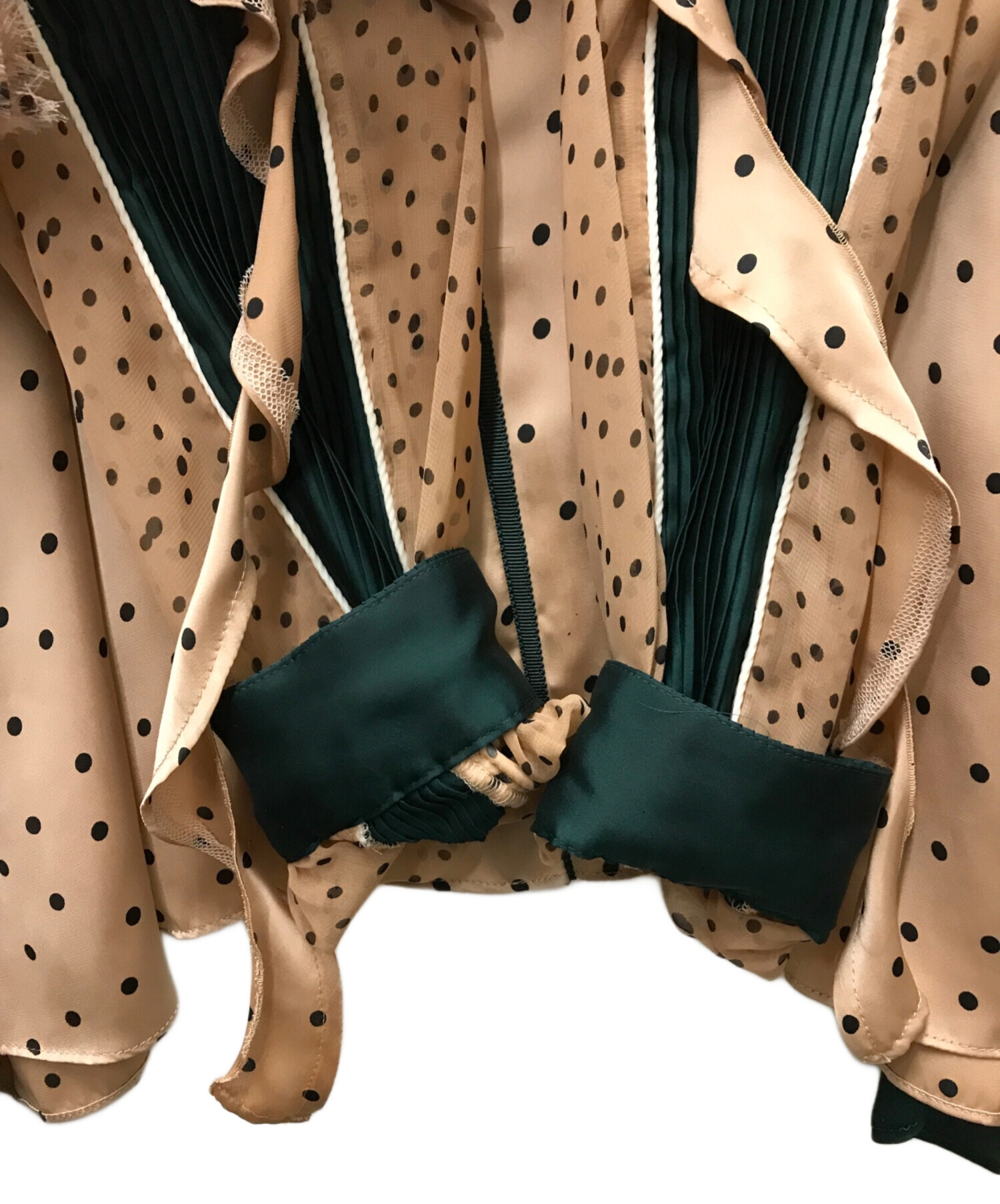 中古・古着通販】sacai (サカイ) シフォンドットプリーツブラウス