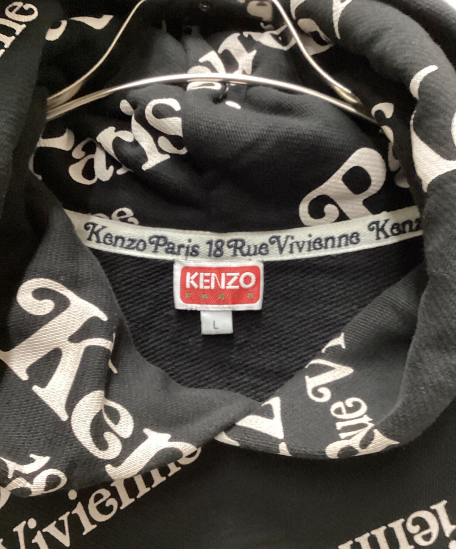 【中古】 大富豪の醜聞 中古・古着通販】KENZO (ケンゾー) VERDY OVERSIZE HOODIE ブラック