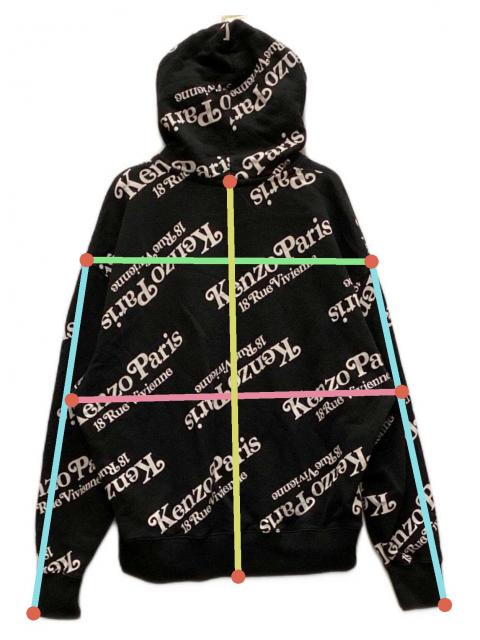 中古・古着通販】KENZO (ケンゾー) VERDY OVERSIZE HOODIE ブラック