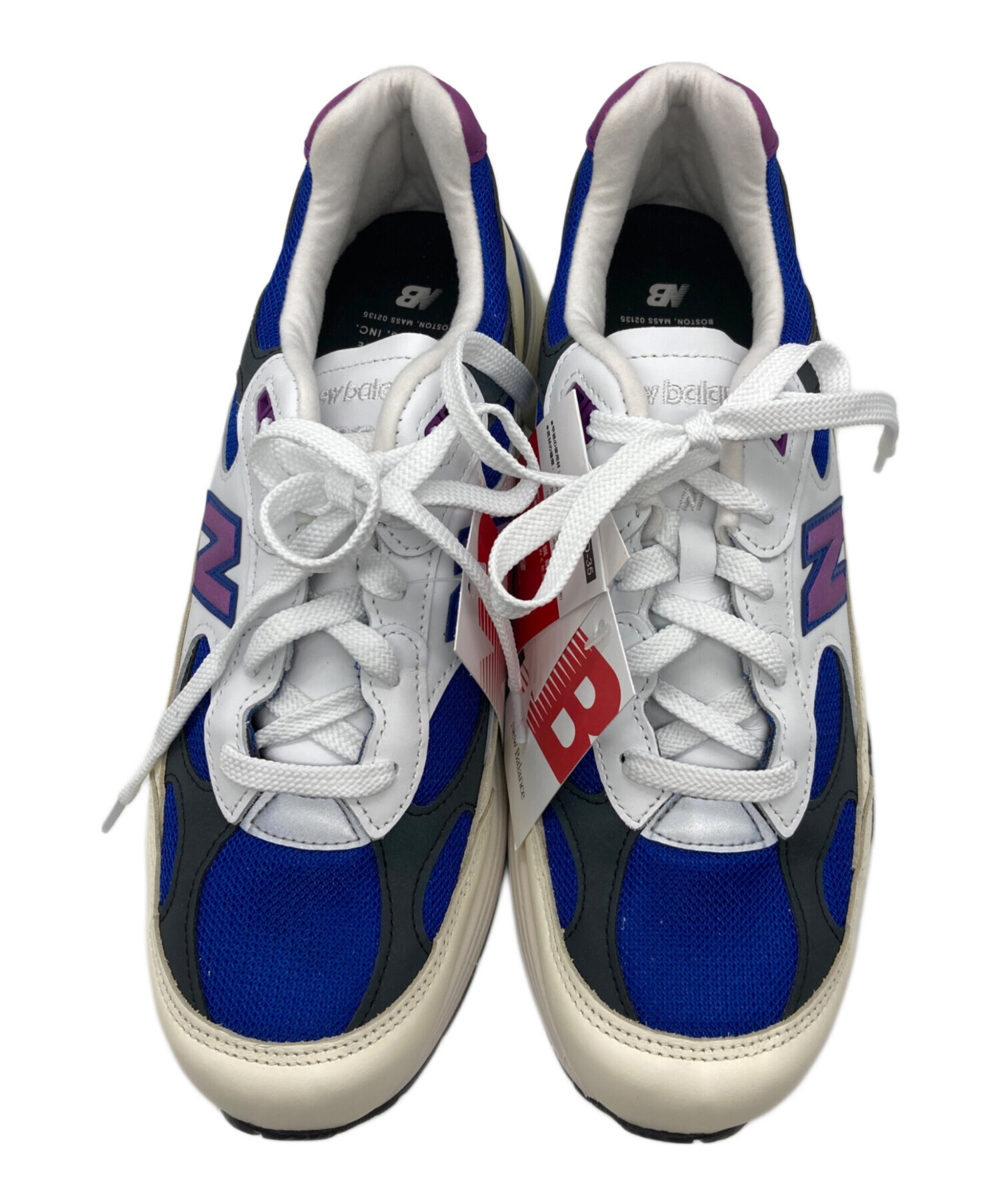New Balance ニューバランス スニーカー 28cm 白x紫 【古着】【中古】 中古・古着通販】NEW BALANCE (ニューバランス) Made in USA 992