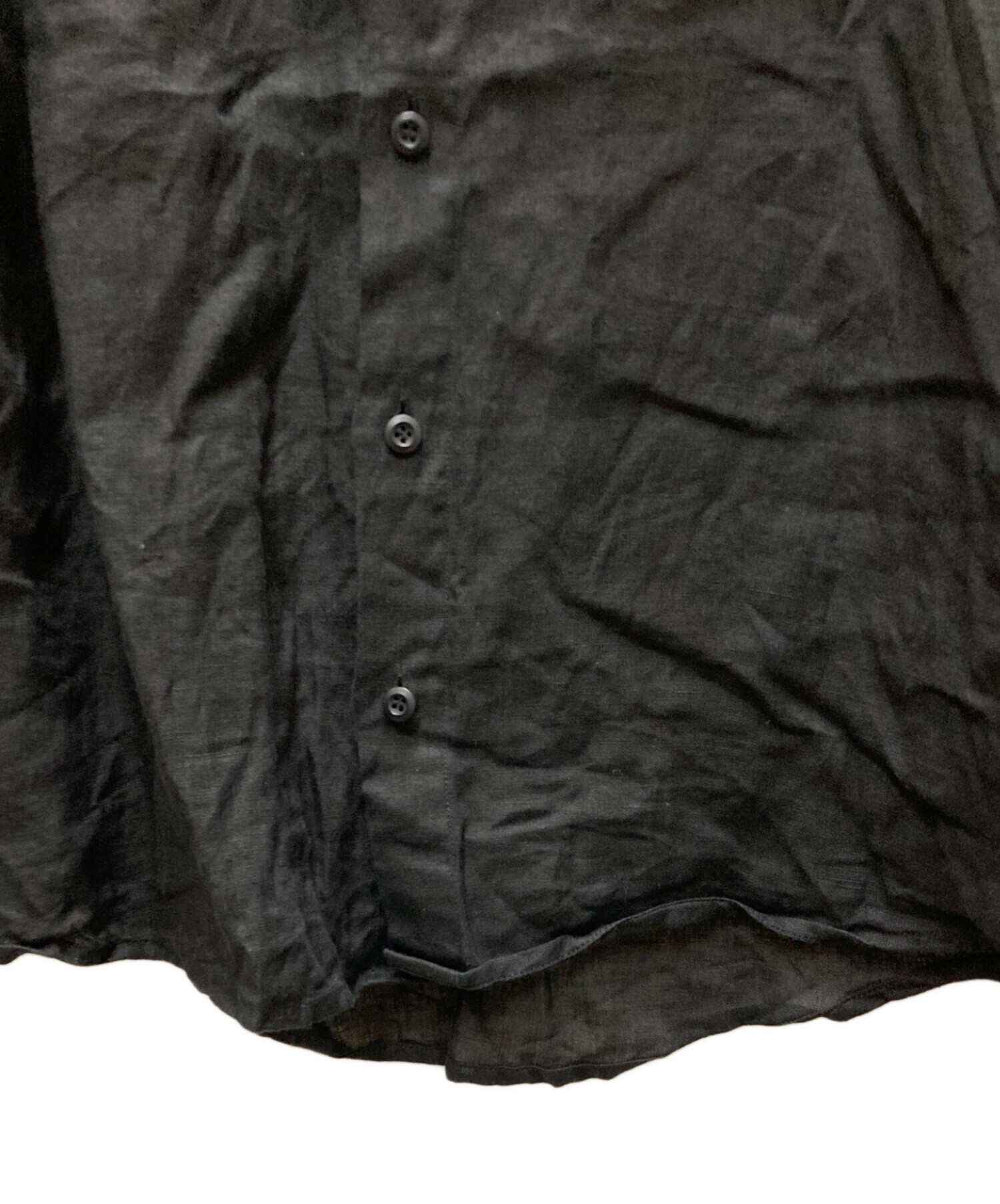 中古・古着通販】A.P.C. (アーペーセー) リネンシャツ ブラック サイズ