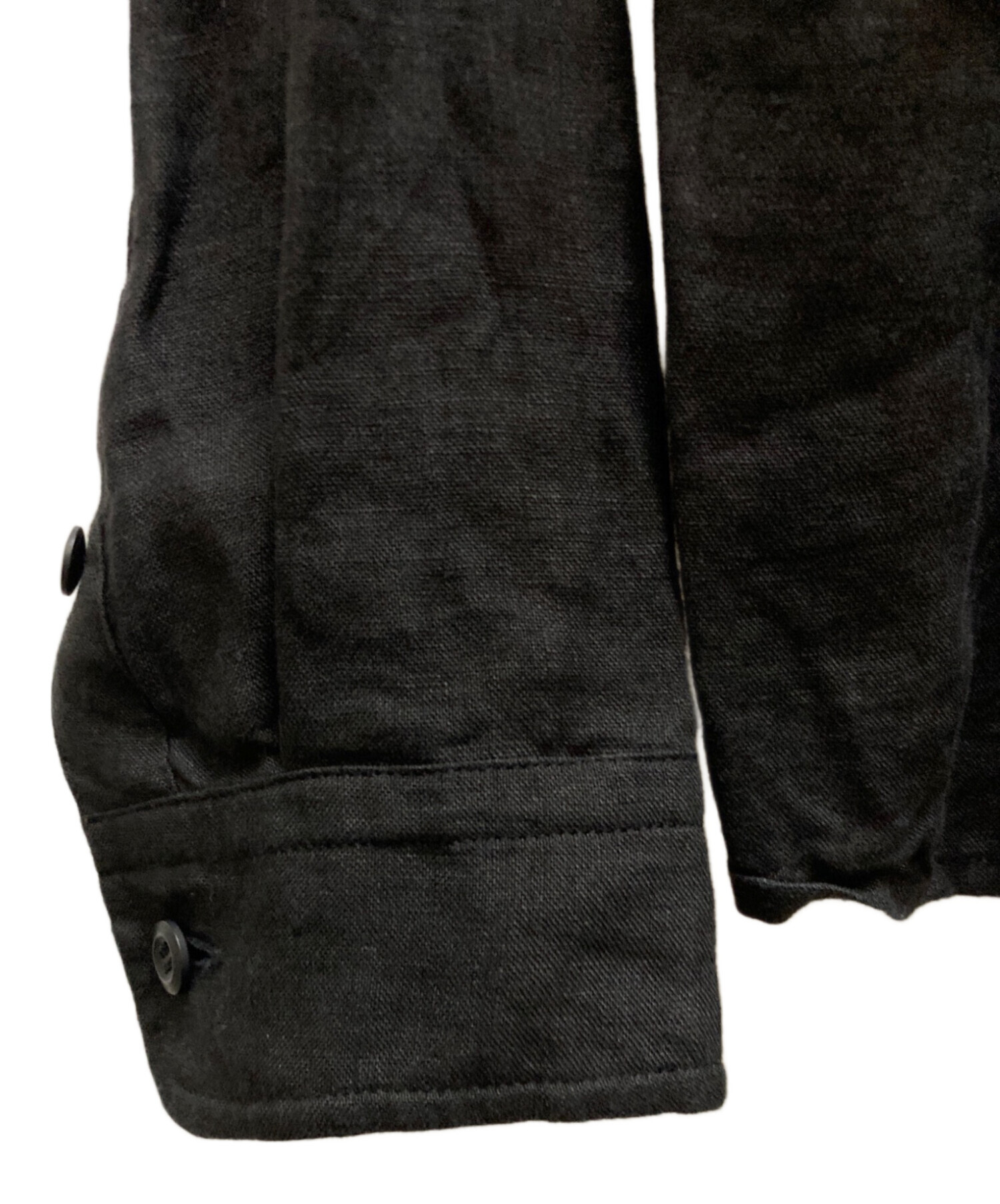 中古・古着通販】A.P.C. (アーペーセー) リネンシャツ ブラック サイズ