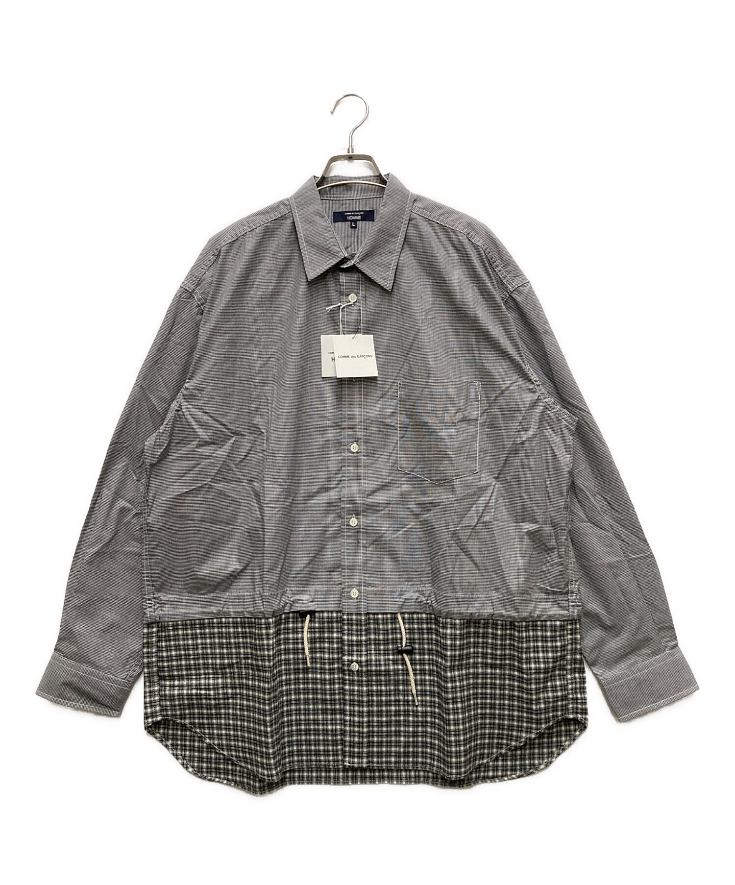 s*B様 【希少】90s コムデギャルソンオムプリュス 切り替えシャツ Arch 中古・古着通販】COMME des GARCONS HOMME (コムデギャルソン オム) L