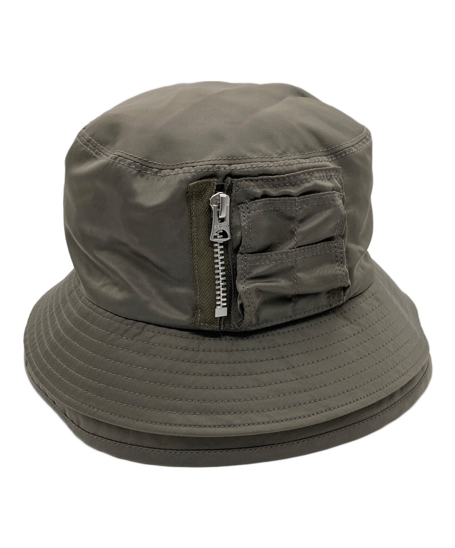 新品未使用　sacai バケットハット 22-0413S size3 サカイ 中古・古着通販】sacai (サカイ) バケットハット オリーブ サイズ:1