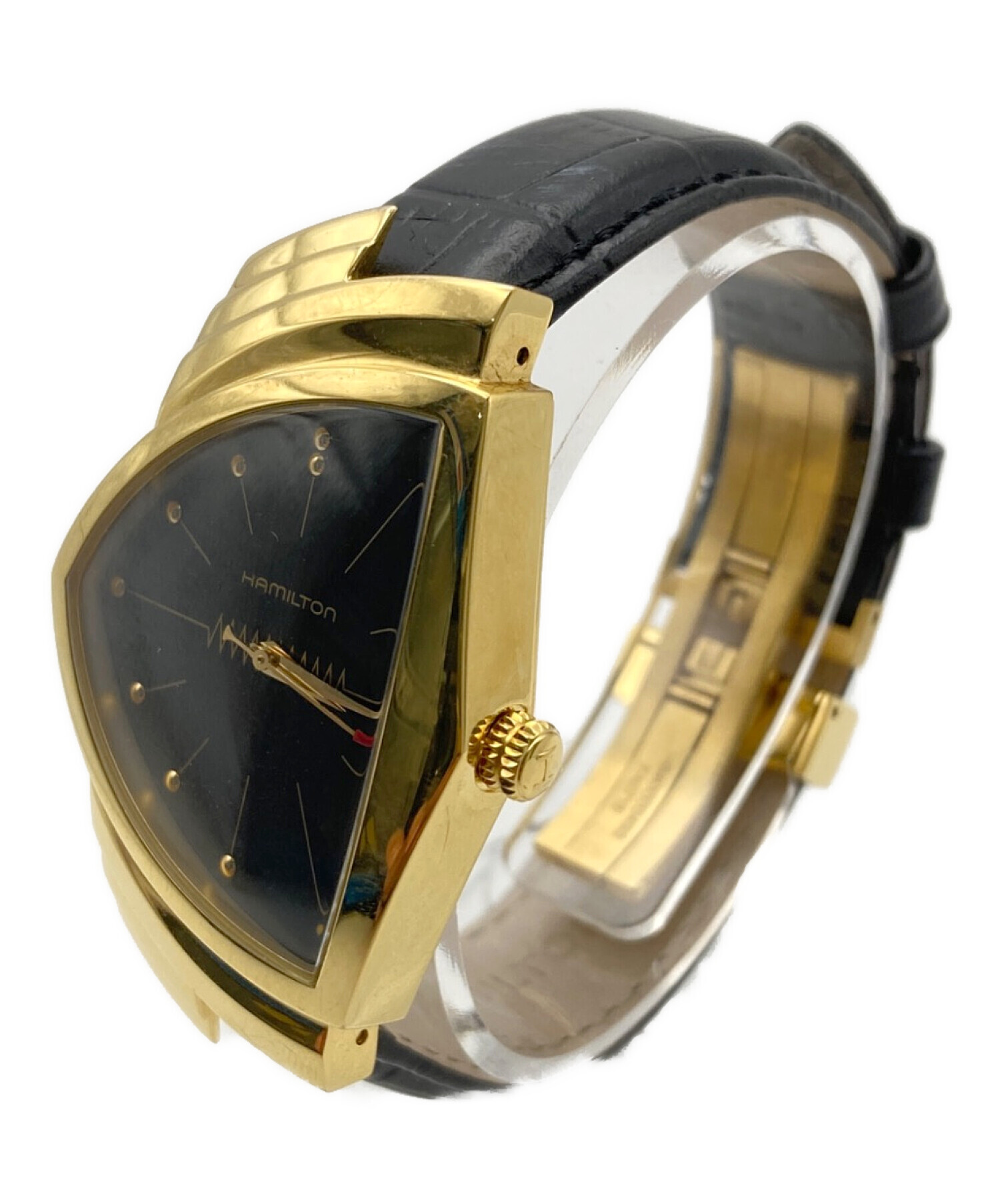 HAMILTON 腕時計　ジャンク品 中古・古着通販】HAMILTON (ハミルトン) 腕時計 ブラック｜ブランド