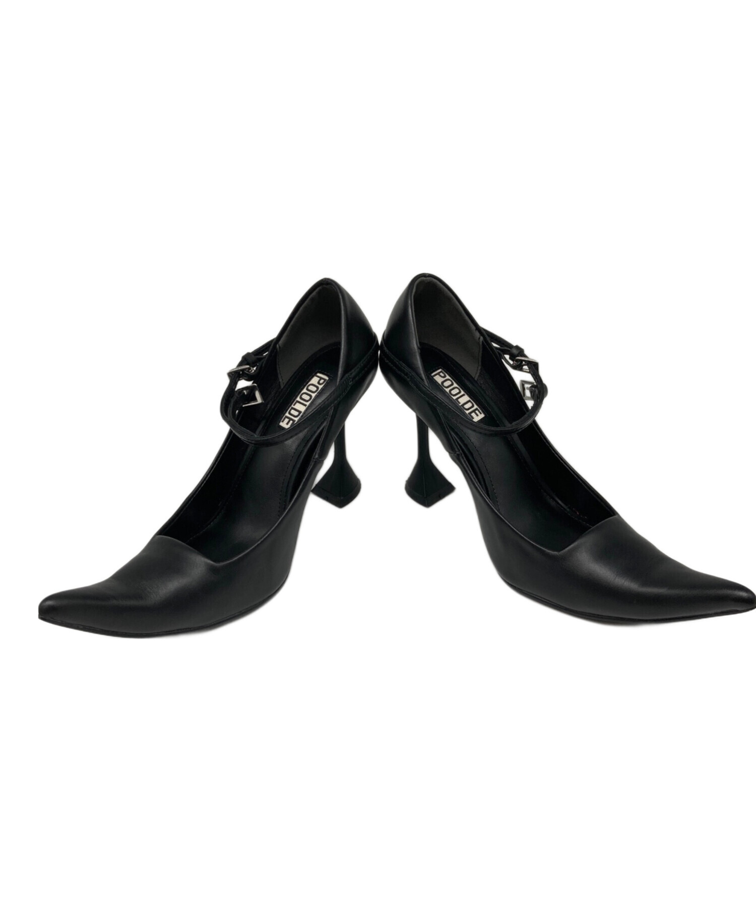 中古・古着通販】POOLDE (プールデ) Belted Horn Pumps ブラック