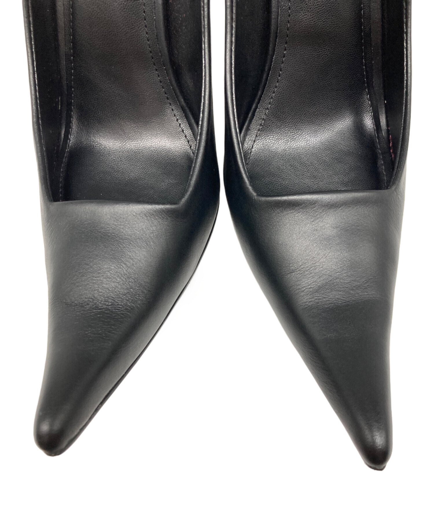 中古・古着通販】POOLDE (プールデ) Belted Horn Pumps ブラック