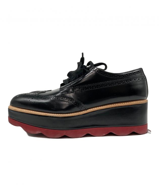 中古・古着通販】PRADA (プラダ) ウィングチップシューズ ブラック