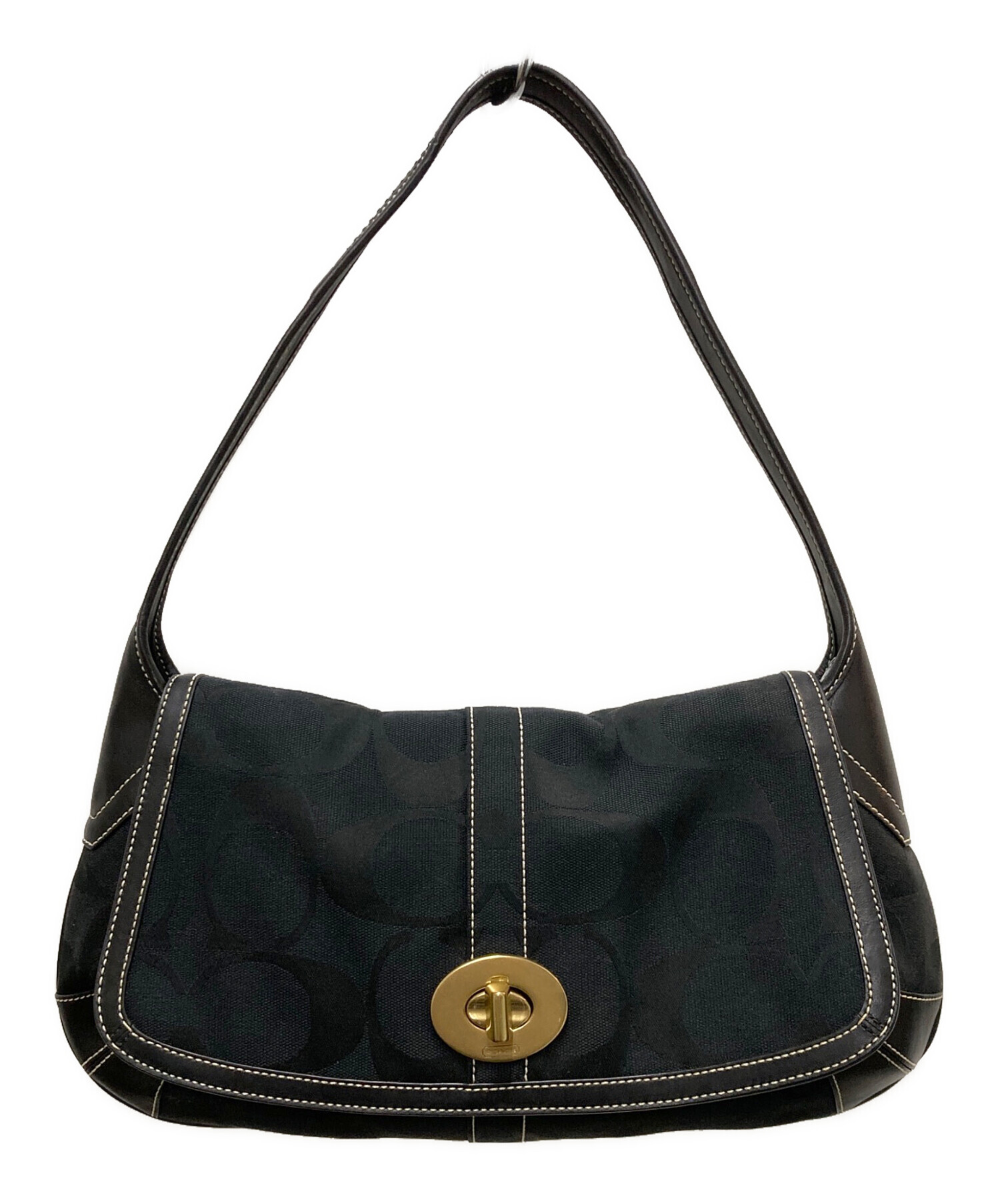 中古・古着通販】COACH (コーチ) ワンショルダーバッグ ブラック