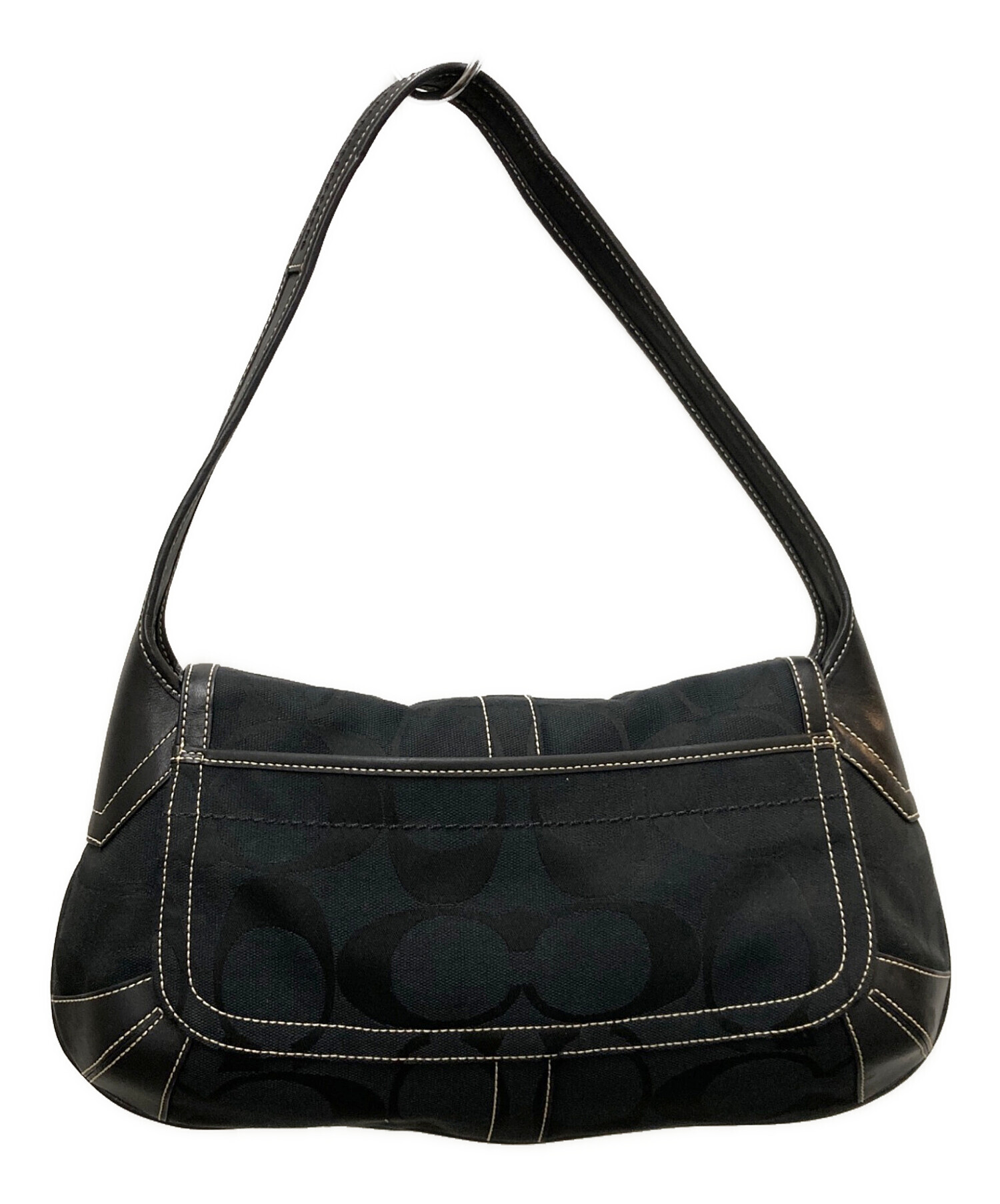 コーチ ショルダーバッグ ワンショルダー 302514 中古・古着通販】COACH (コーチ) ワンショルダーバッグ ブラック