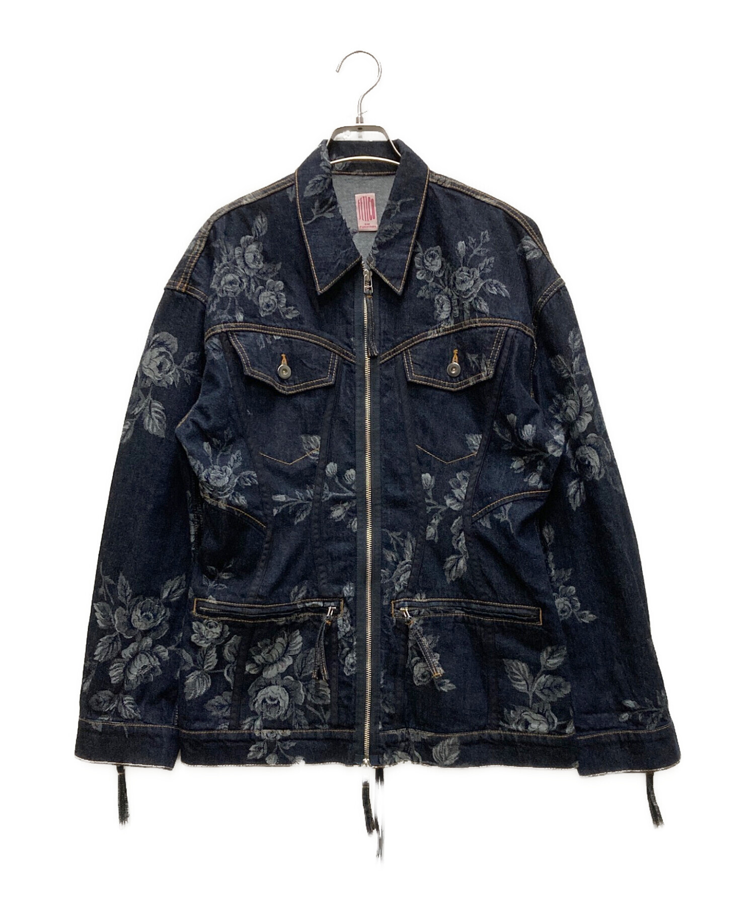中古・古着通販】FETICO (フェティコ) ROSE DENIM JACKET インディゴ
