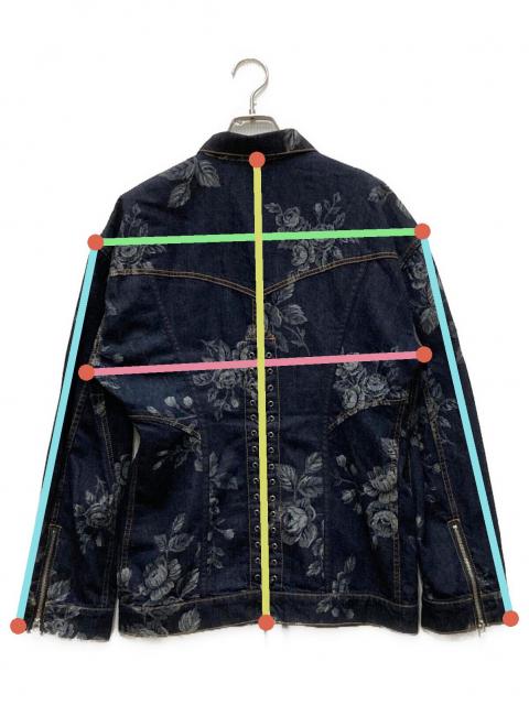 中古・古着通販】FETICO (フェティコ) ROSE DENIM JACKET インディゴ
