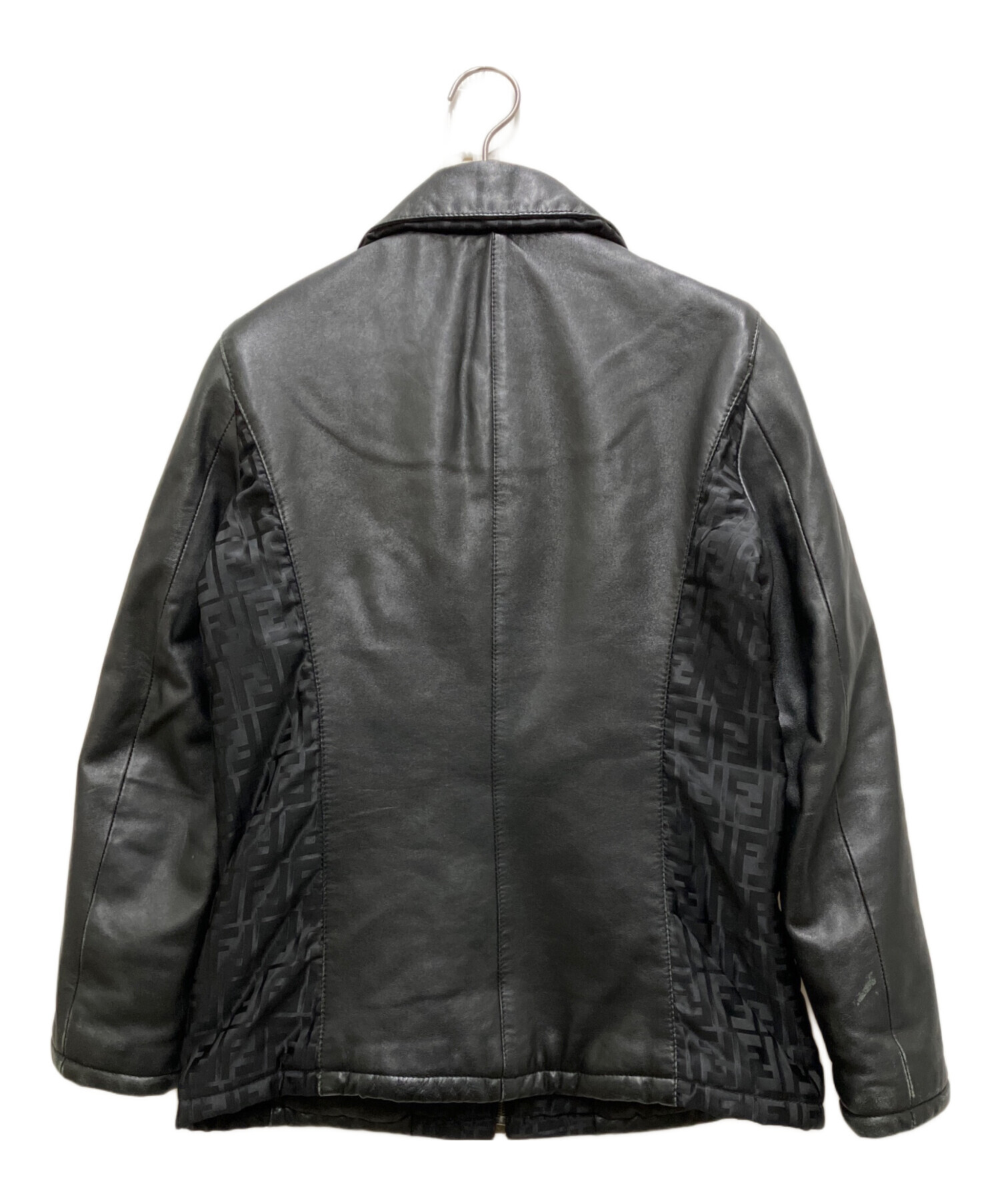 中古・古着通販】FENDI (フェンディ) レザーパテッドジャケット 