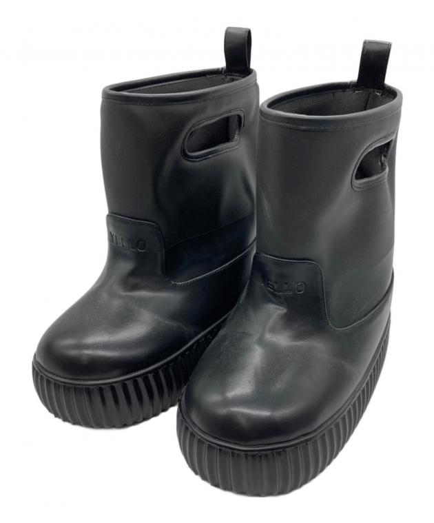 美品YELLO JET BLACK SHORT BOOTSブーツ,L,25cm 中古・古着通販】YELLO (イエロ) JET BALCK SHORT BOOTS ブラック