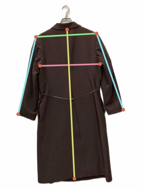 中古・古着通販】PRADA (プラダ) ステンカラーコート ブラウン サイズ