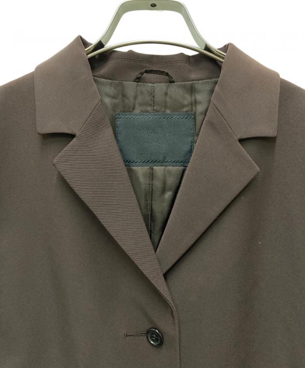 中古・古着通販】PRADA (プラダ) ステンカラーコート ブラウン サイズ