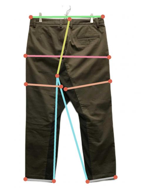 中古・古着通販】OAMC (オーエーエムシー) 切替パンツ カーキ サイズ