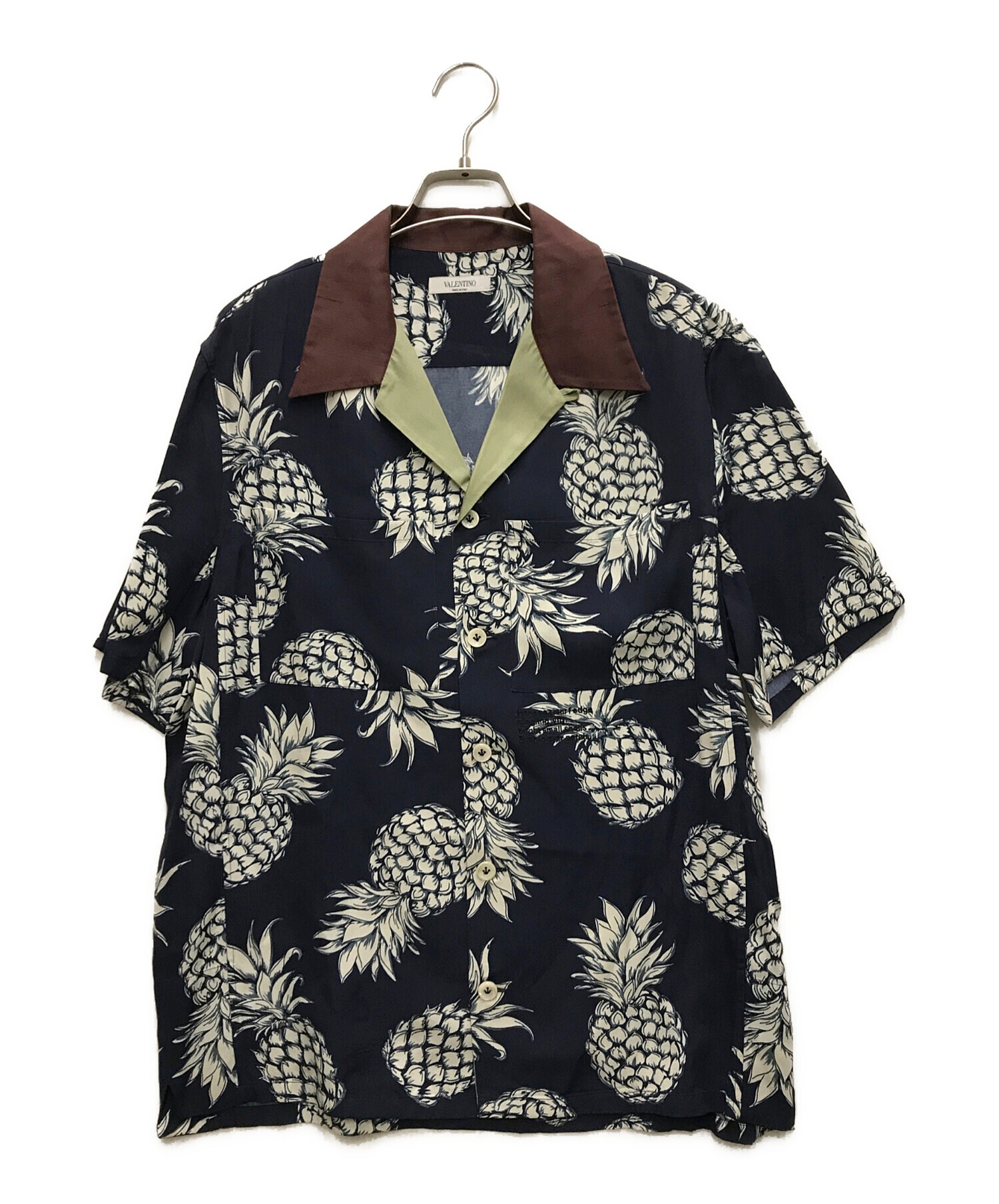 中古・古着通販】VALENTINO (ヴァレンティノ) アロハシャツ ネイビー