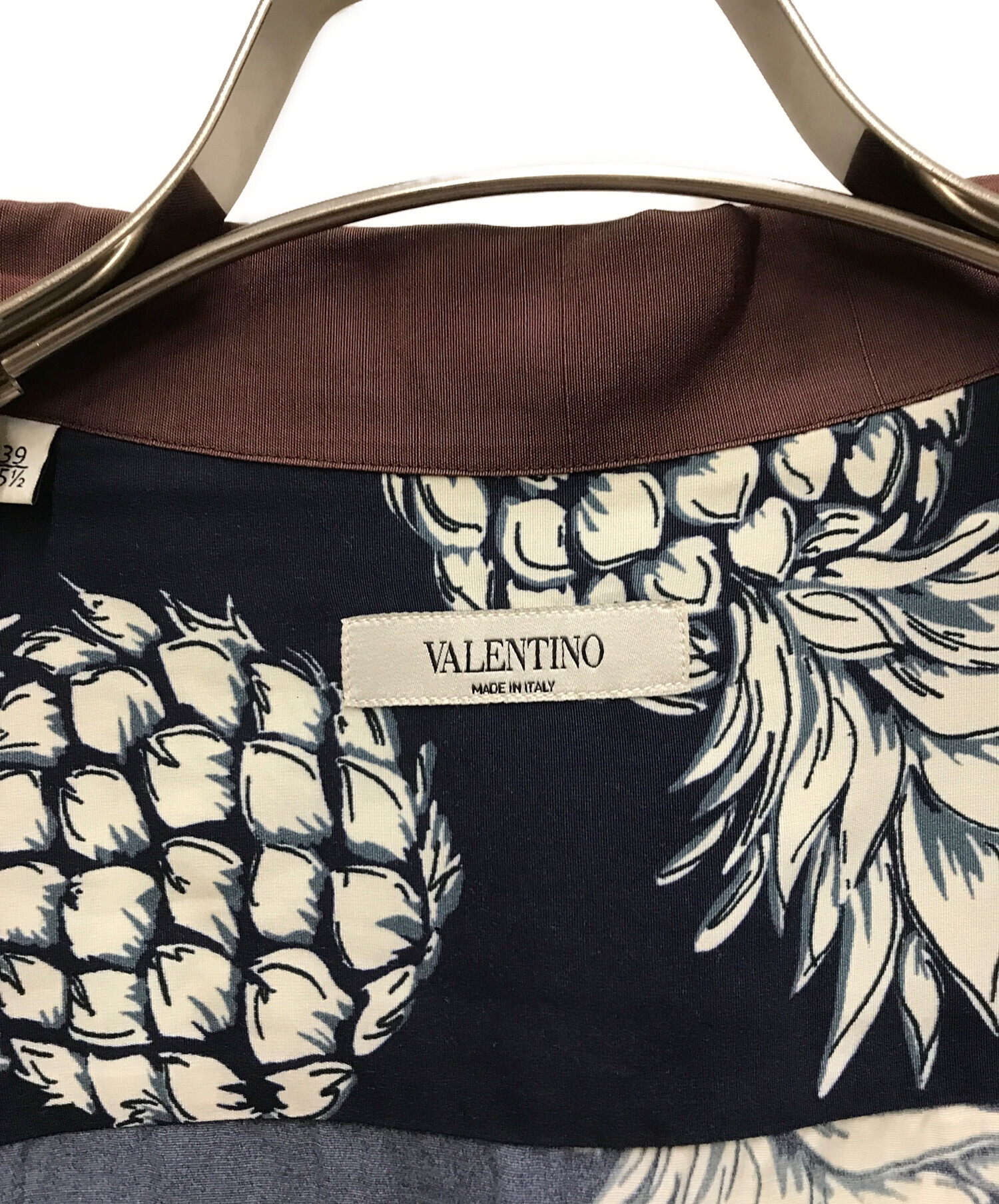 中古・古着通販】VALENTINO (ヴァレンティノ) アロハシャツ ネイビー