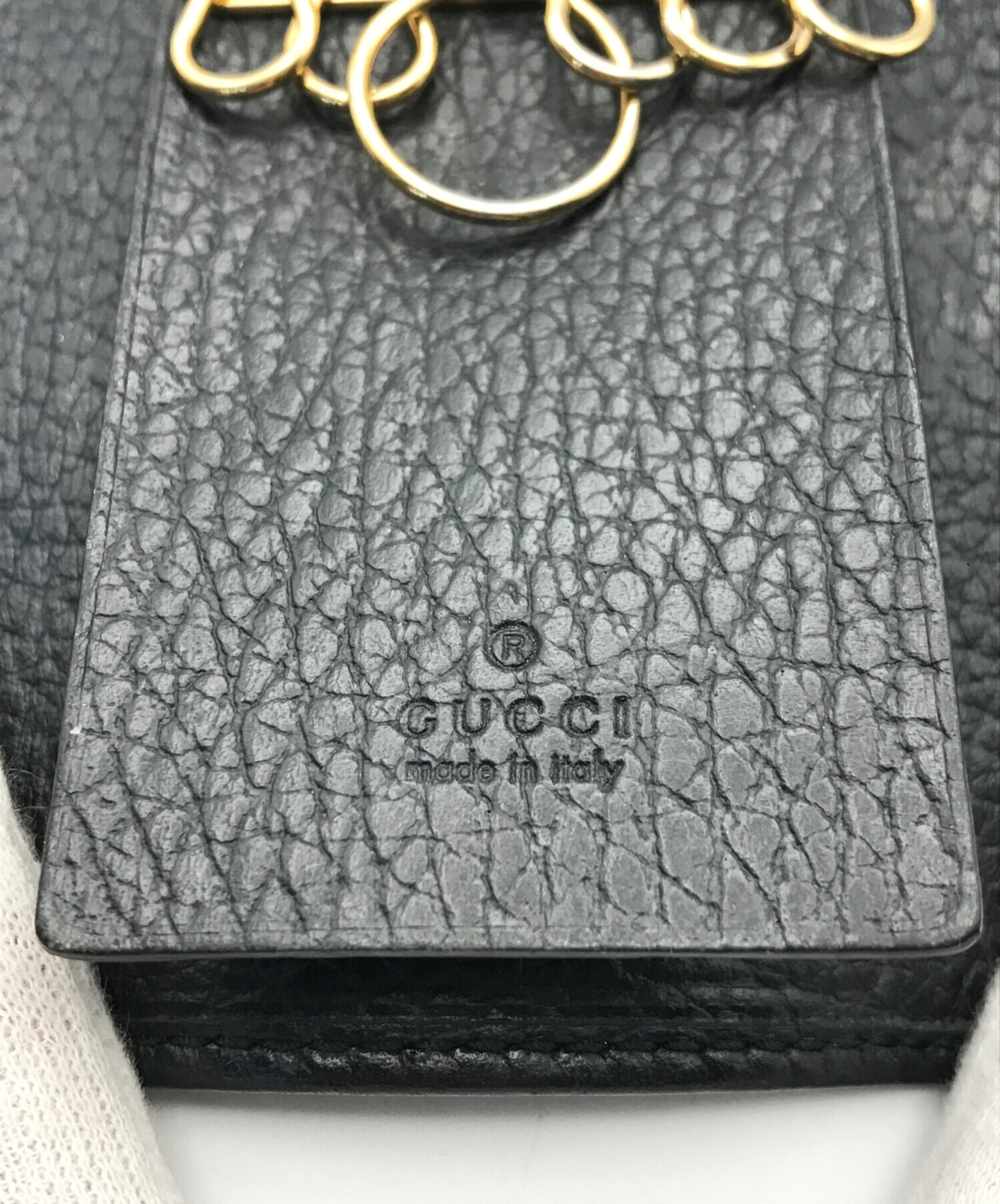 中古・古着通販】GUCCI (グッチ) GGマーモント6連キーケース ブラック