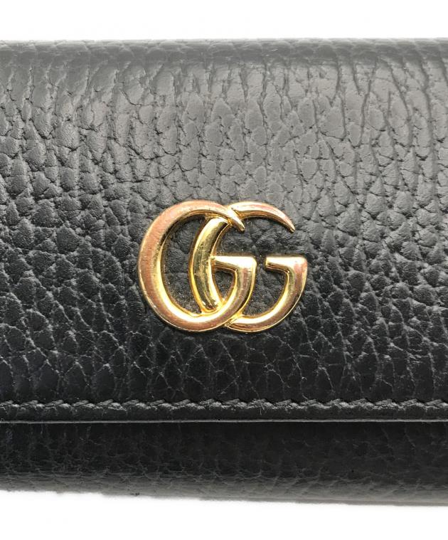 中古・古着通販】GUCCI (グッチ) GGマーモント6連キーケース ブラック