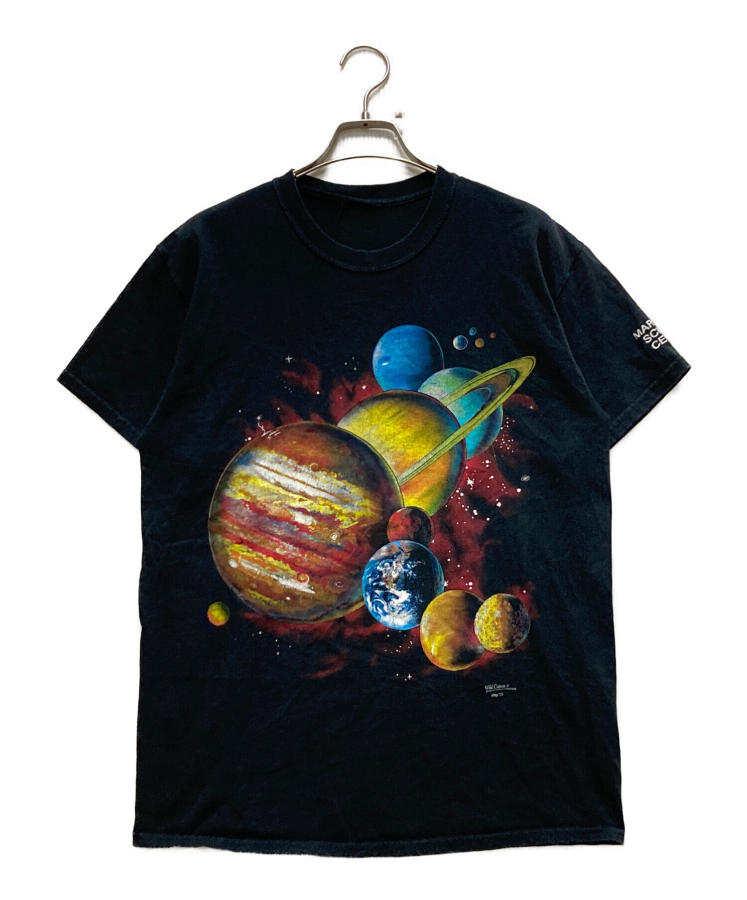 中古・古着通販】VINTAGE (ヴィンテージ) 太陽系 Tシャツ ブラック