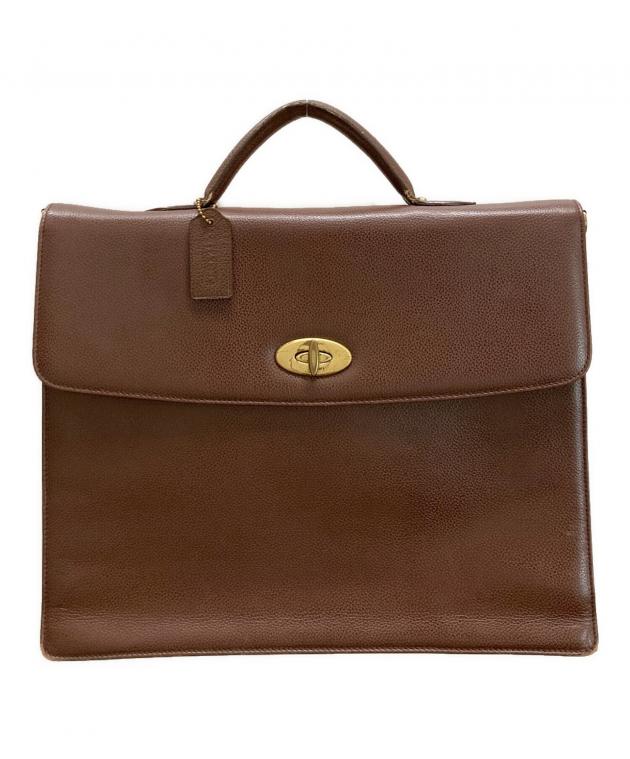 中古・古着通販】COACH (コーチ) レザーブリーフケース ブラウン