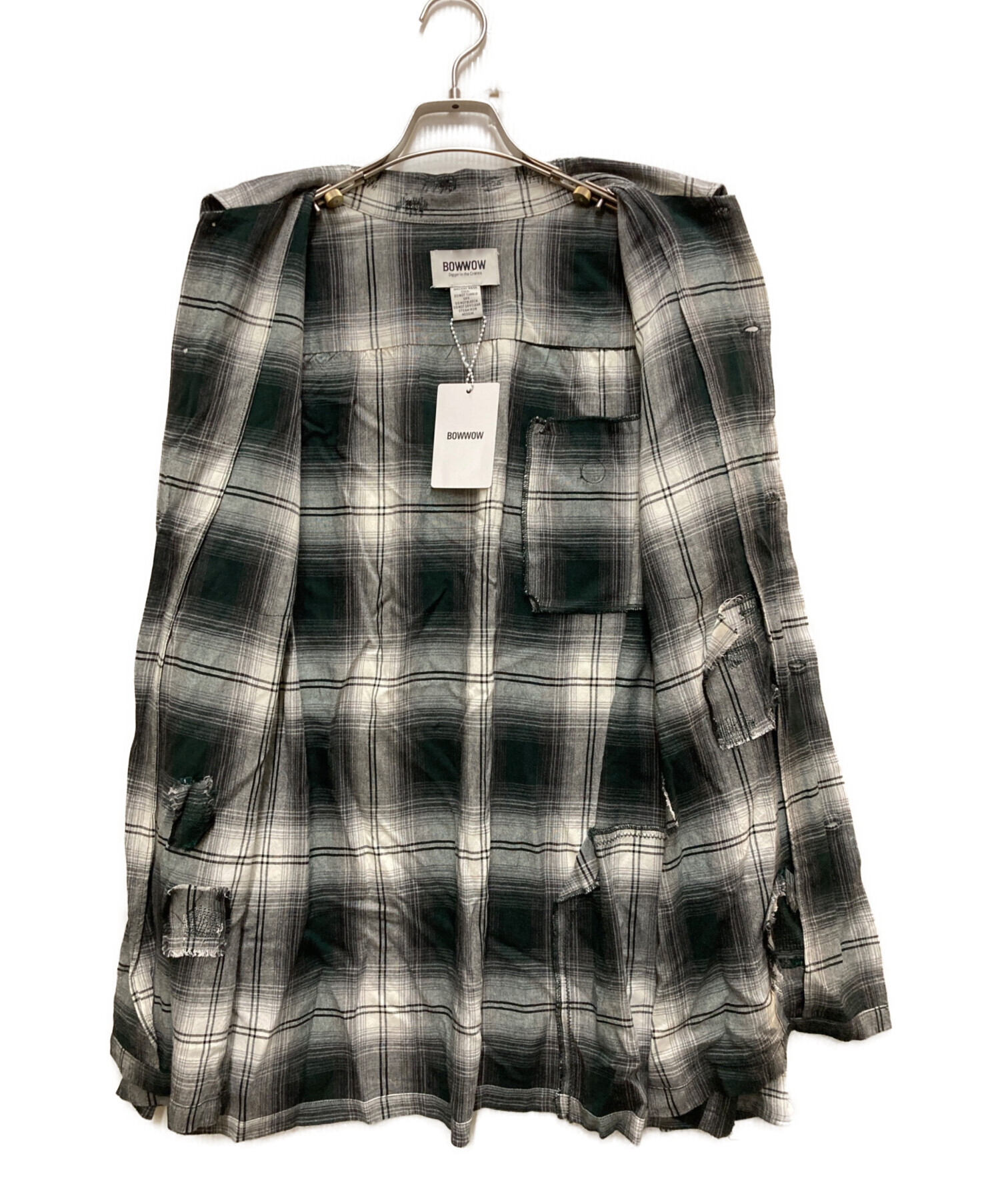 中古・古着通販】BOWWOW (バウワウ) REMADE RAYON PLAID SHIRT AGED 